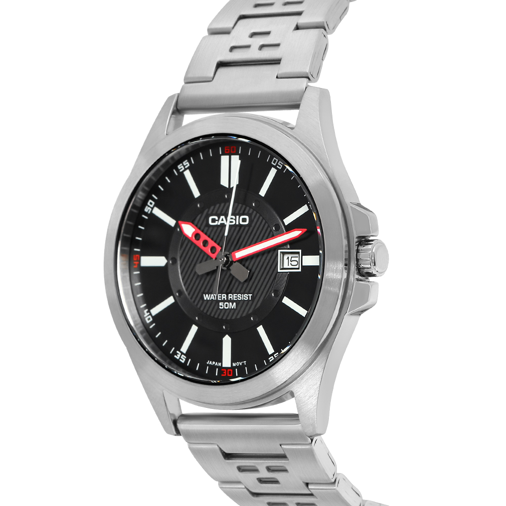 Casio MTP-E700D-1EVEF Orologio Uomo Collection - Sportivo Elegante In Acciaio - Data E Lancette Luminose