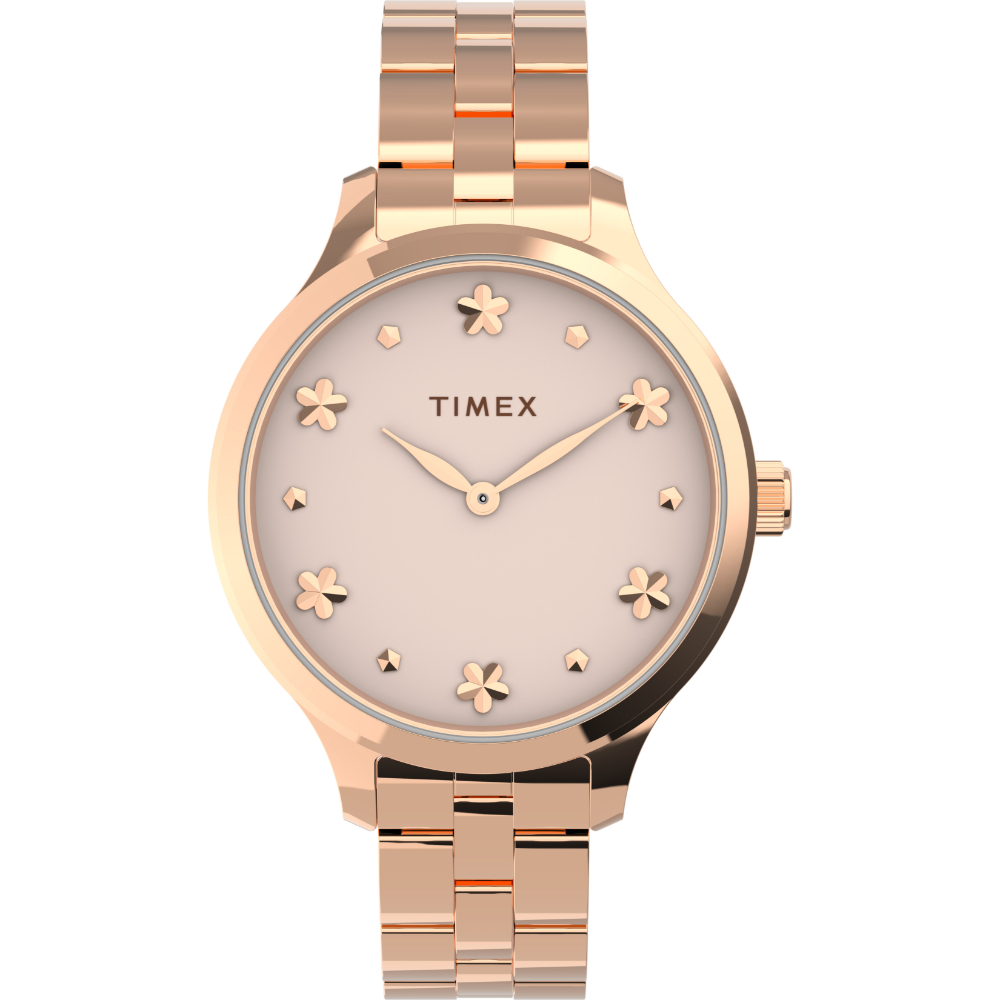Timex TW2V31600 Orologio Da Donna, Bracciale Acciaio Oro Rosa, Quadrante Bianco, Resistente 50m - 2