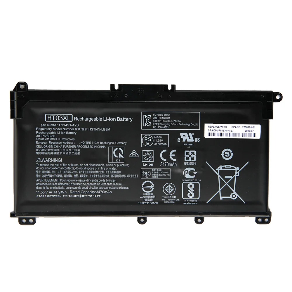 BATERIA HT03XL PARA NOTEBOOKS HP 14-CE, 14-CF, 14-CK, 14-DH - 1
