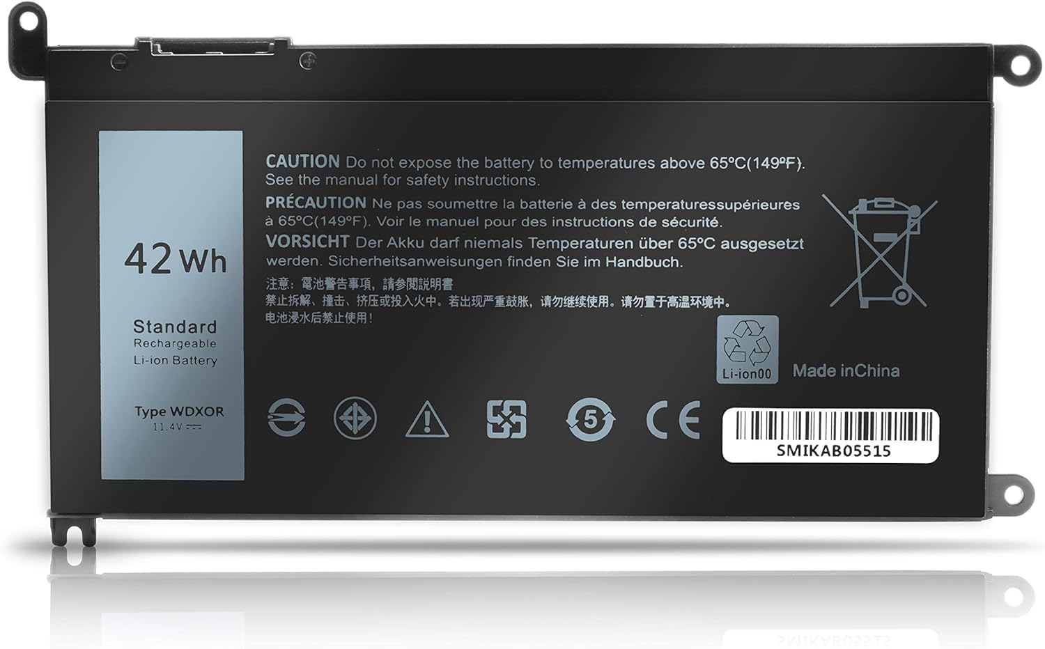 BATERIA  WDX0R PARA NOTEBOOK DELL INSPIRON 13'' 5368 Y 5378 - 1