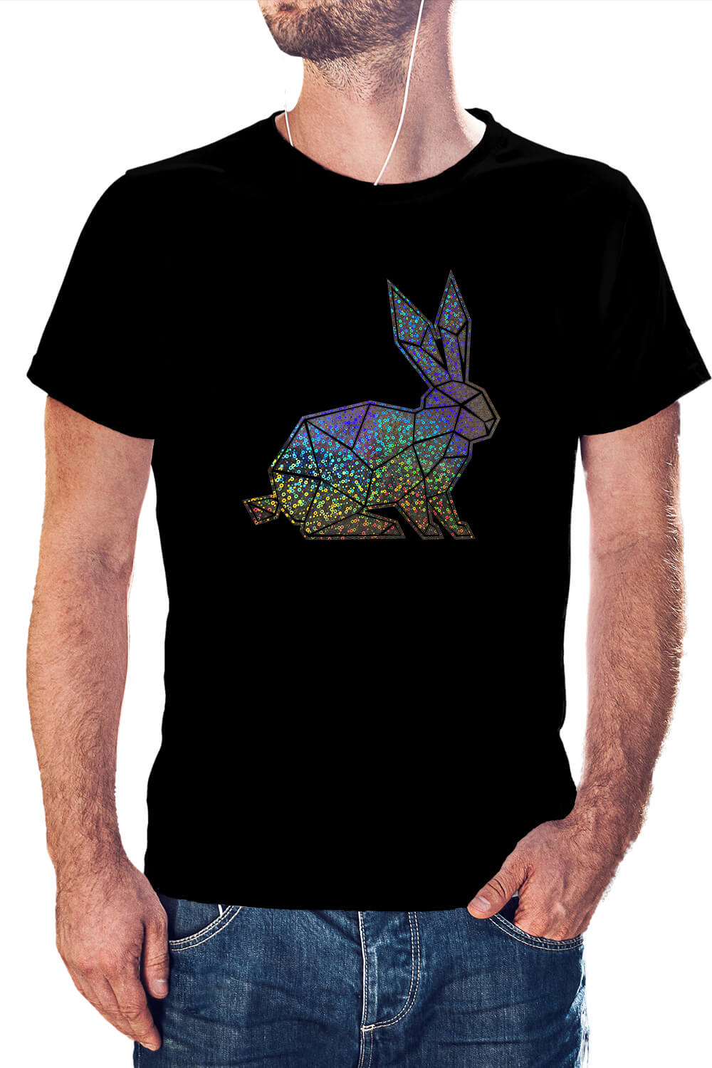 POLERA DISEÑO CONEJO HOLOGRÁFICO - 1