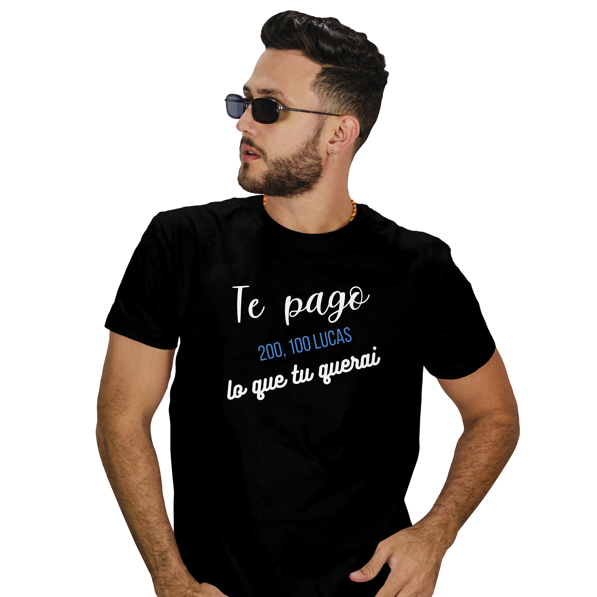 POLERA HOMBRE DISEÑO FRASES CHILENAS FIESTAS PATRIAS D1 - 1