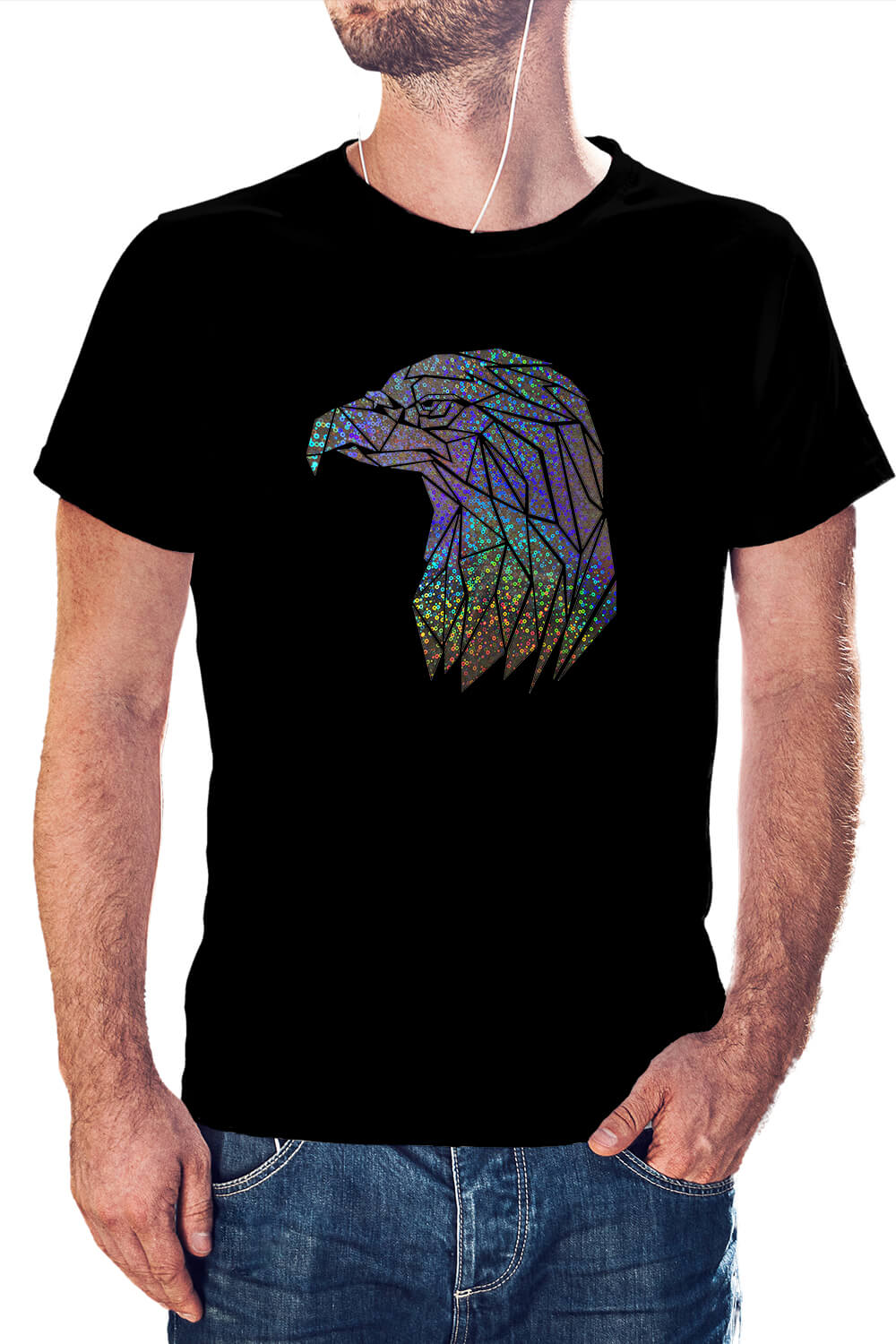 POLERA DISEÑO ÁGUILA HOLOGRÁFICA - 1