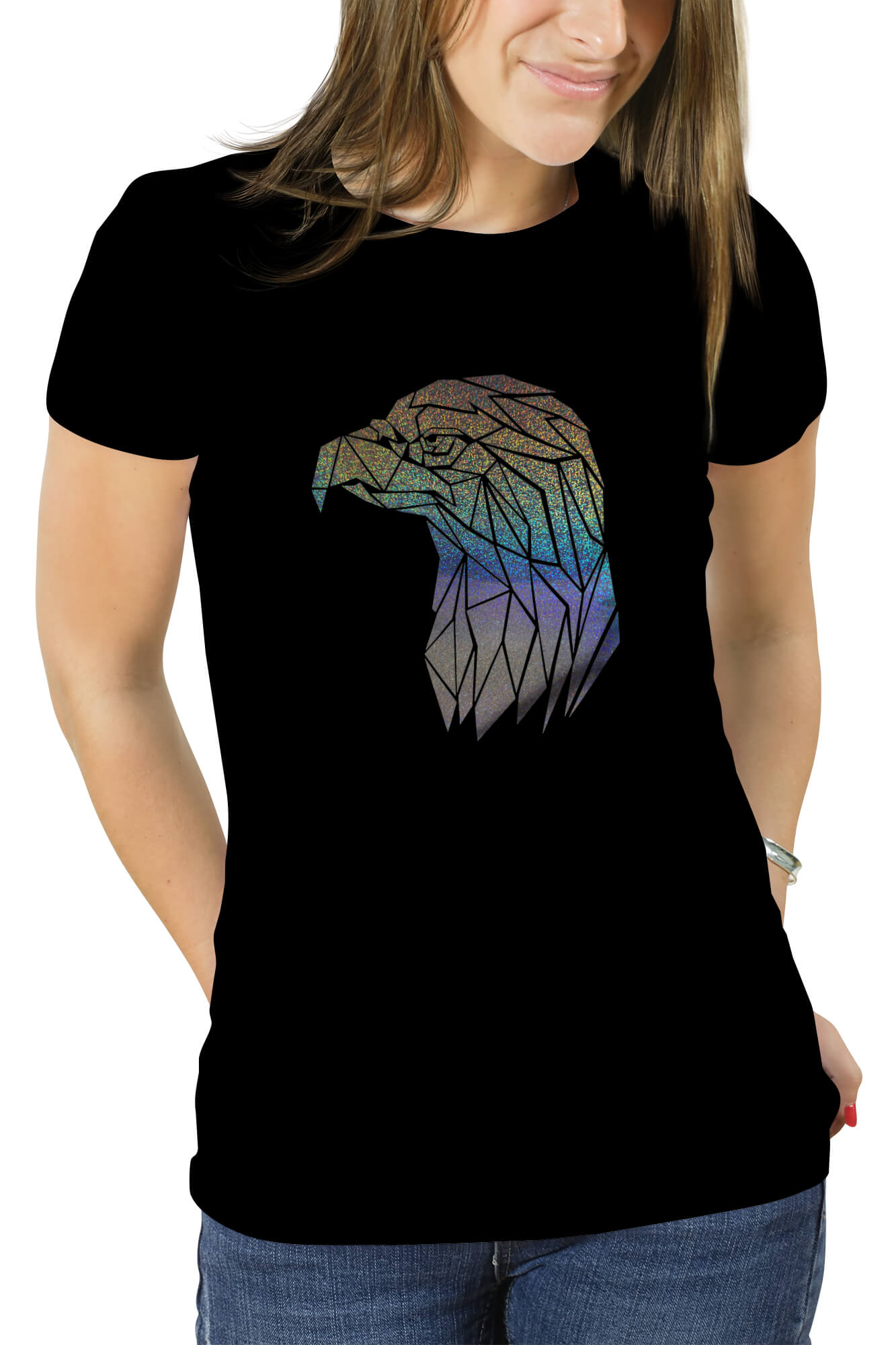 POLERA DISEÑO ÁGUILA HOLOGRÁFICA - 1