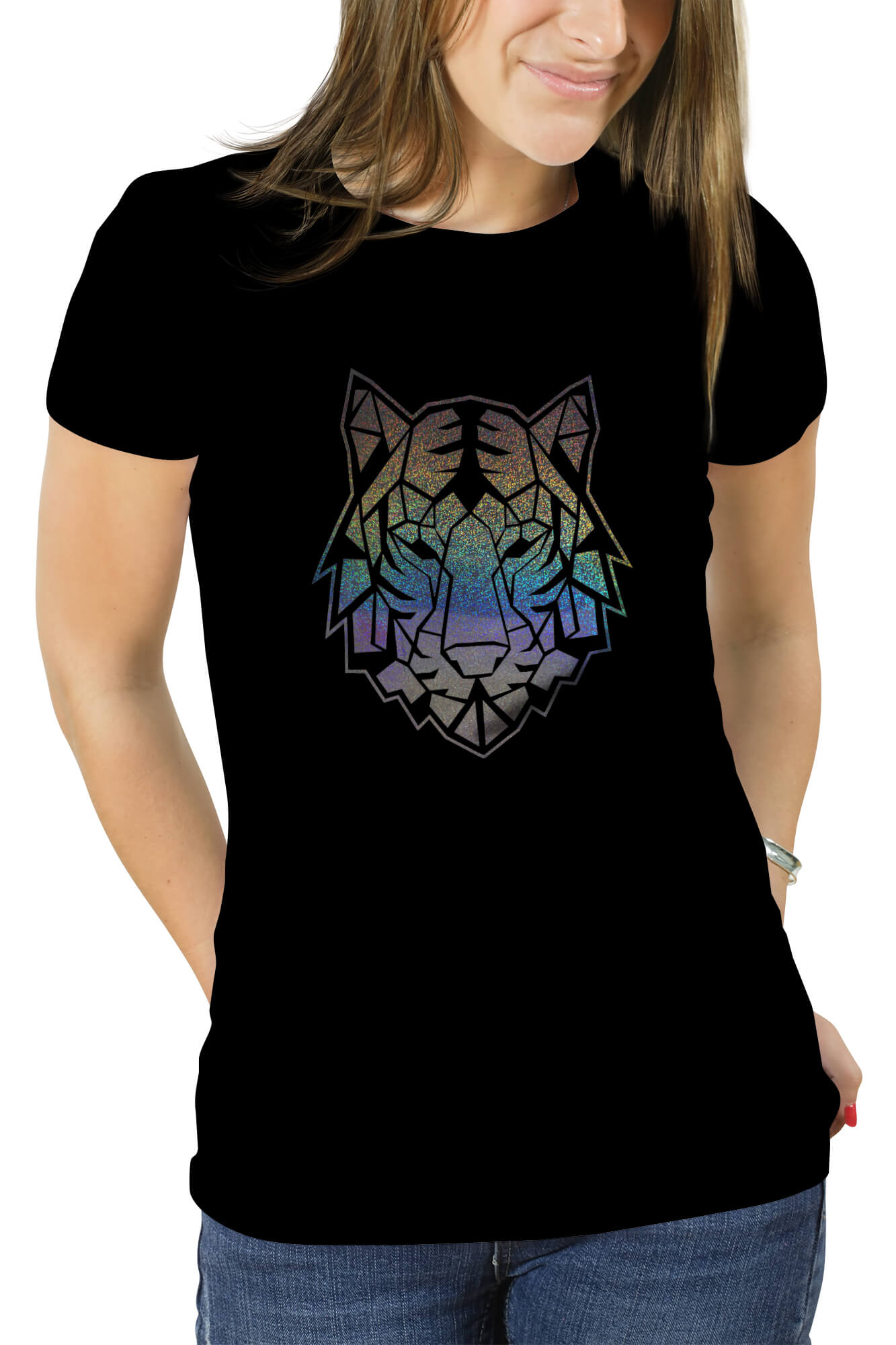 POLERA DISEÑO TIGRE HOLOGRÁFICO - 1