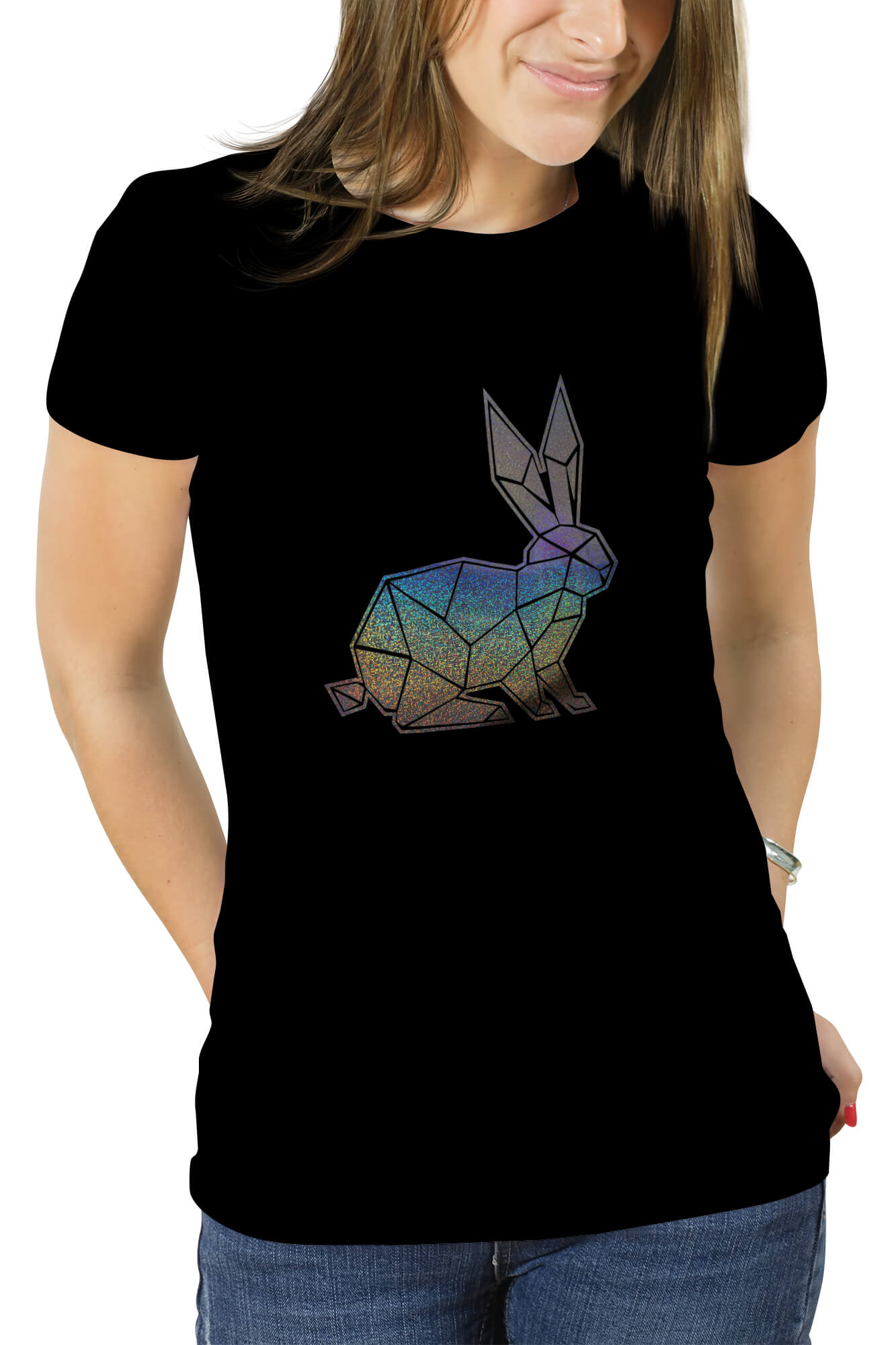 POLERA DISEÑO CONEJO HOLOGRÁFICO - 1