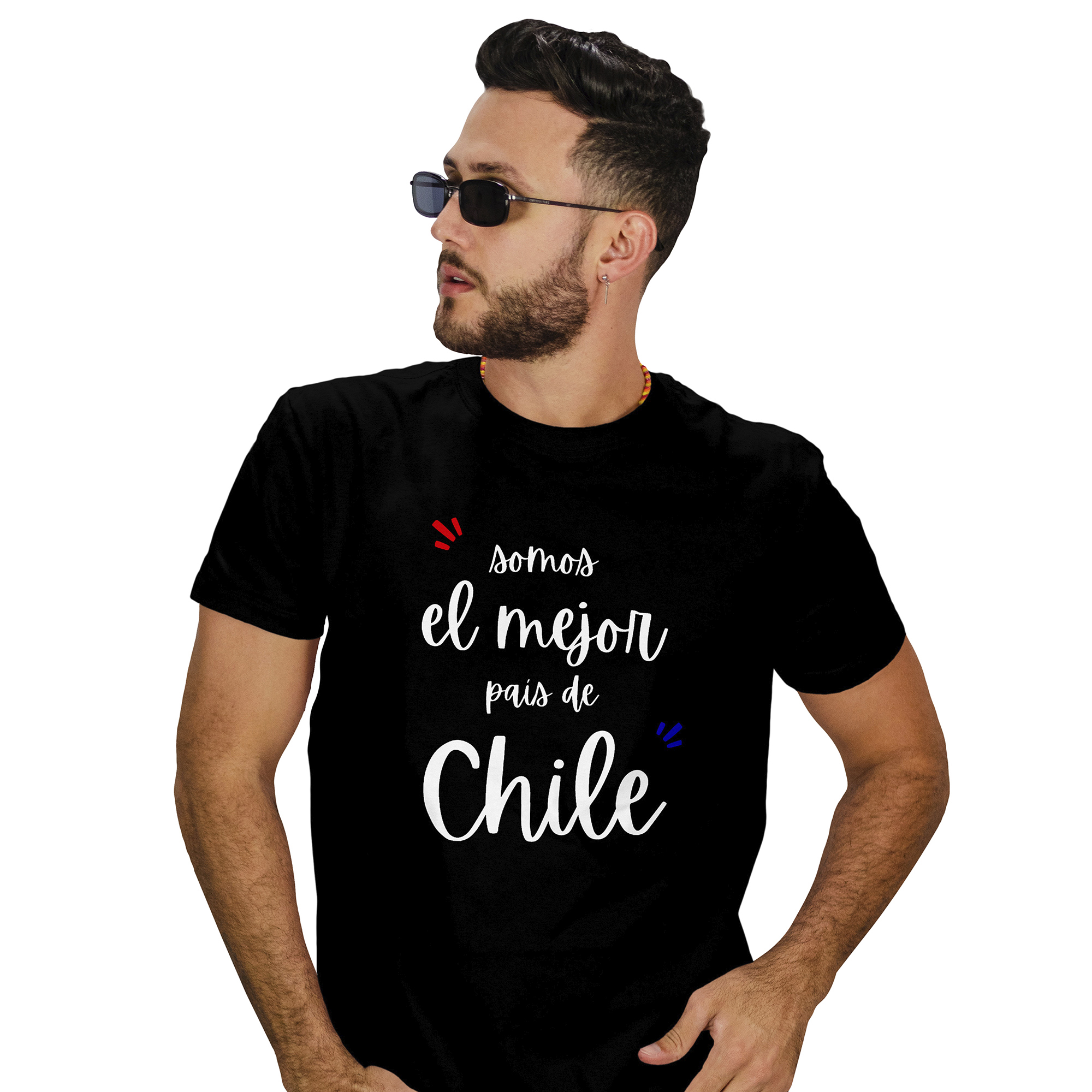 POLERA HOMBRE DISEÑO FRASES CHILENAS FIESTAS PATRIAS D5 - 1