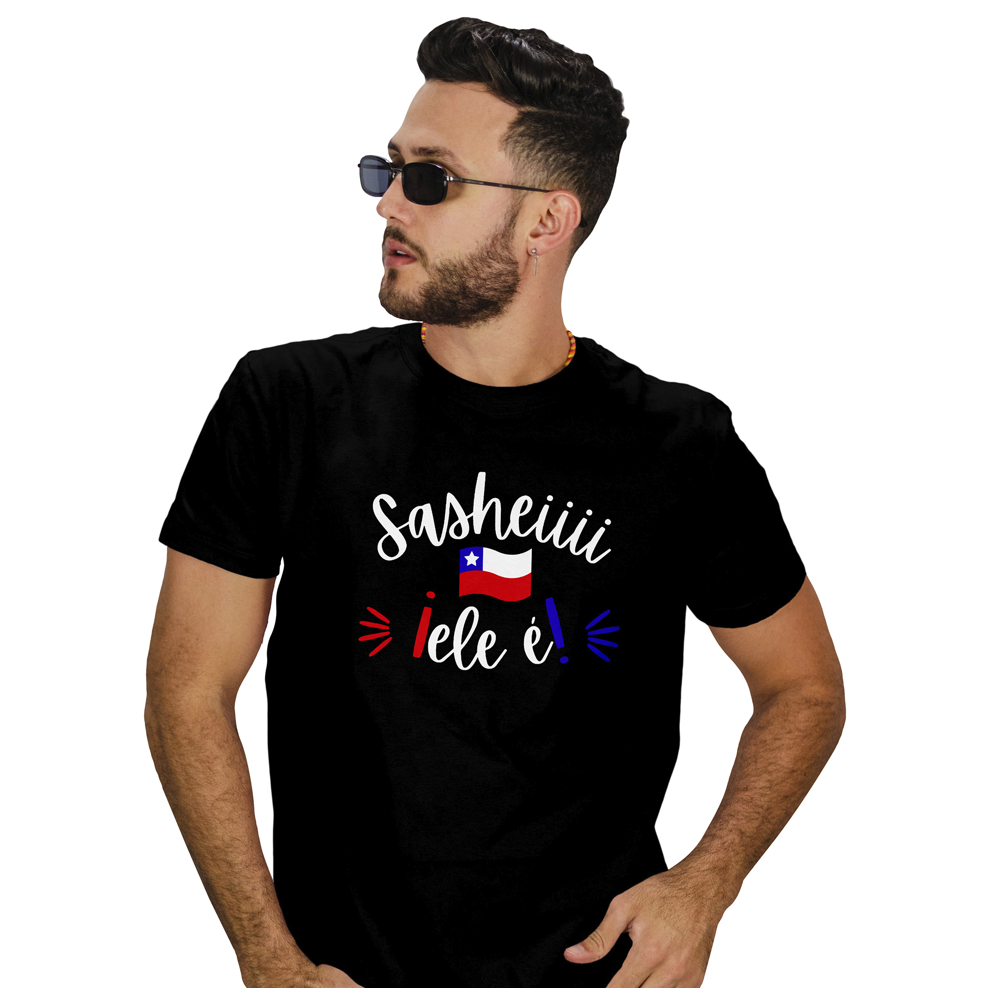 POLERA HOMBRE DISEÑO FRASES CHILENAS FIESTAS PATRIAS D10 - 1