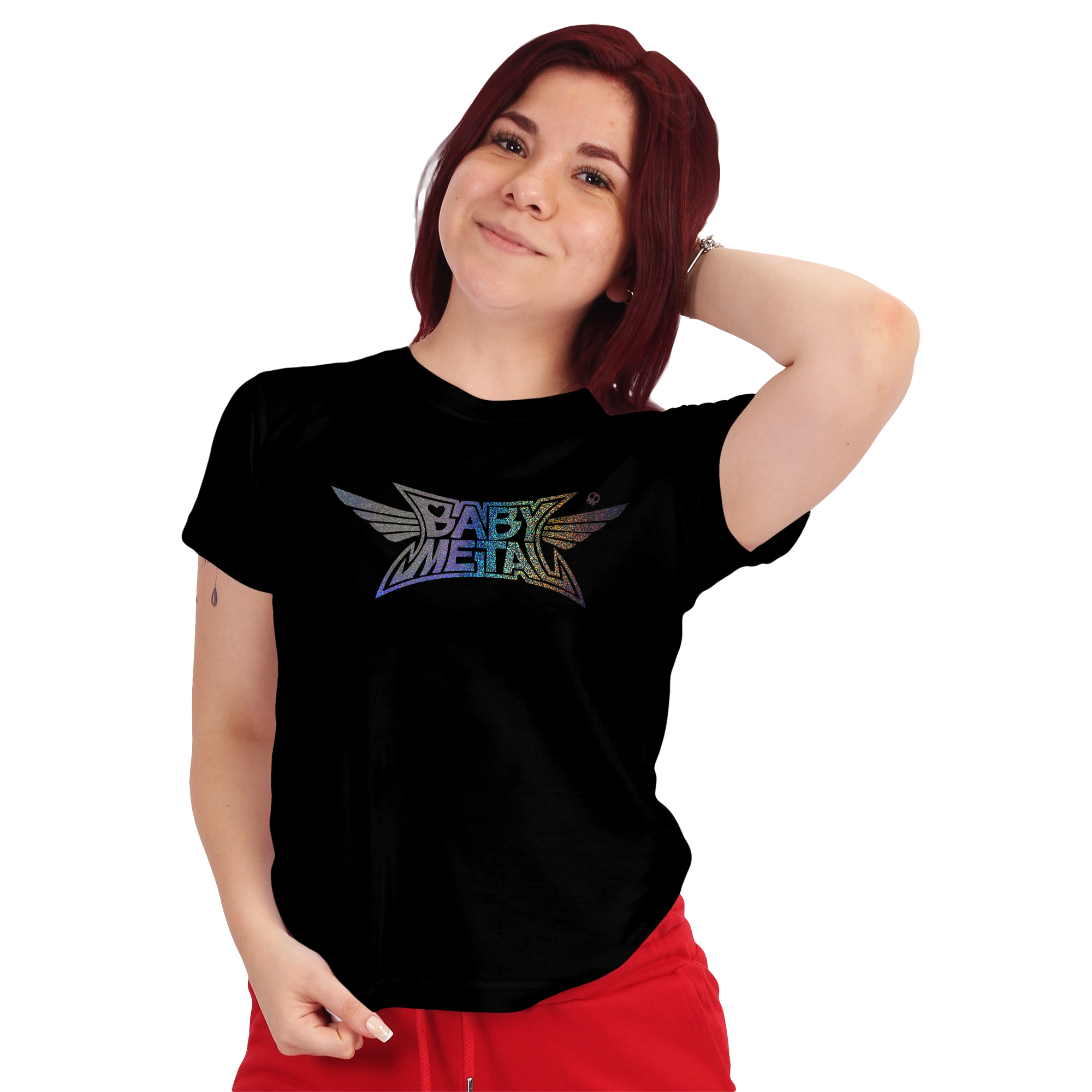 POLERA MUJER DISEÑO BABYMETAL HOLOGRÁFICO D2 - 1
