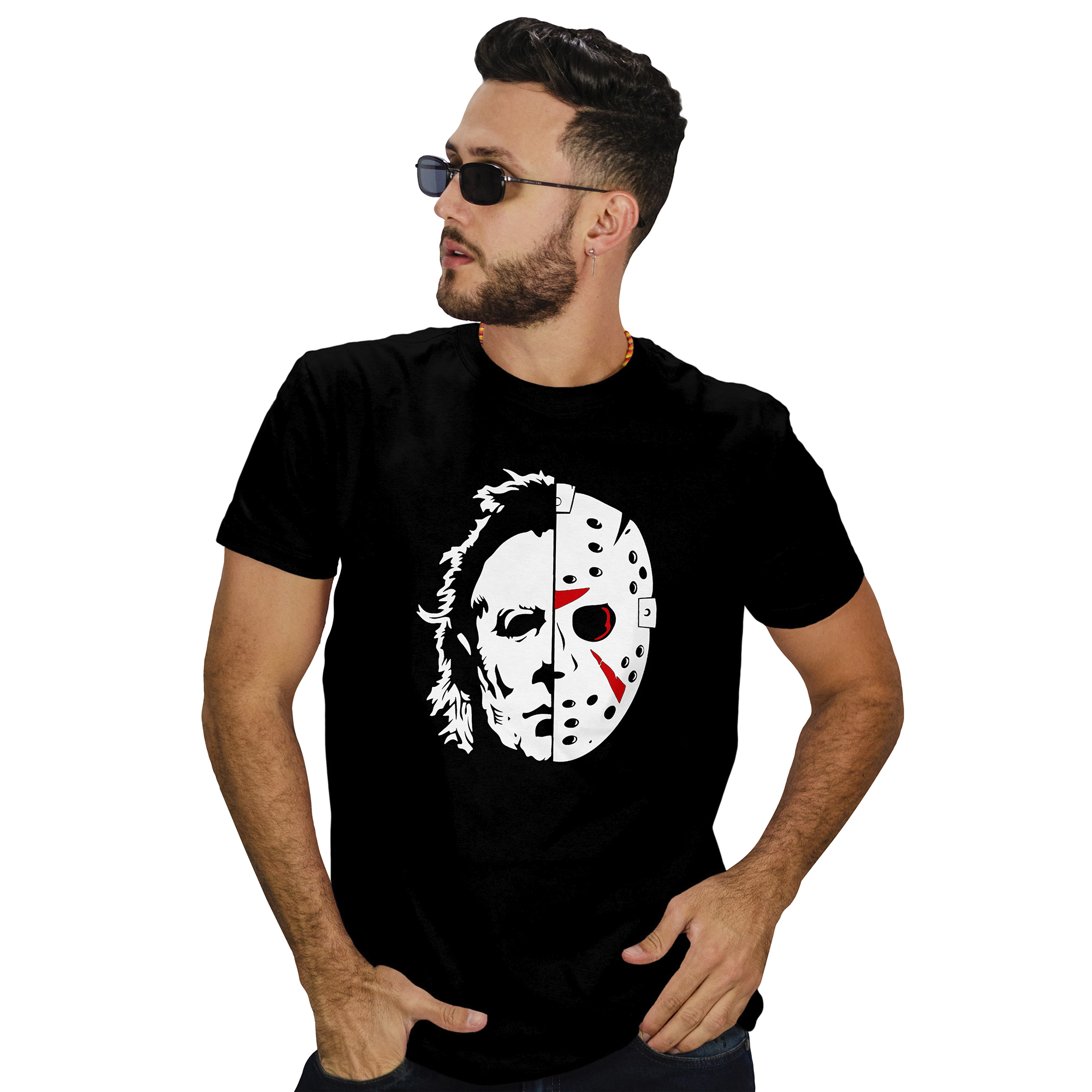 POLERA HOMBRE DISEÑO HALLOWEEN MYERS - JASON D6 - 1