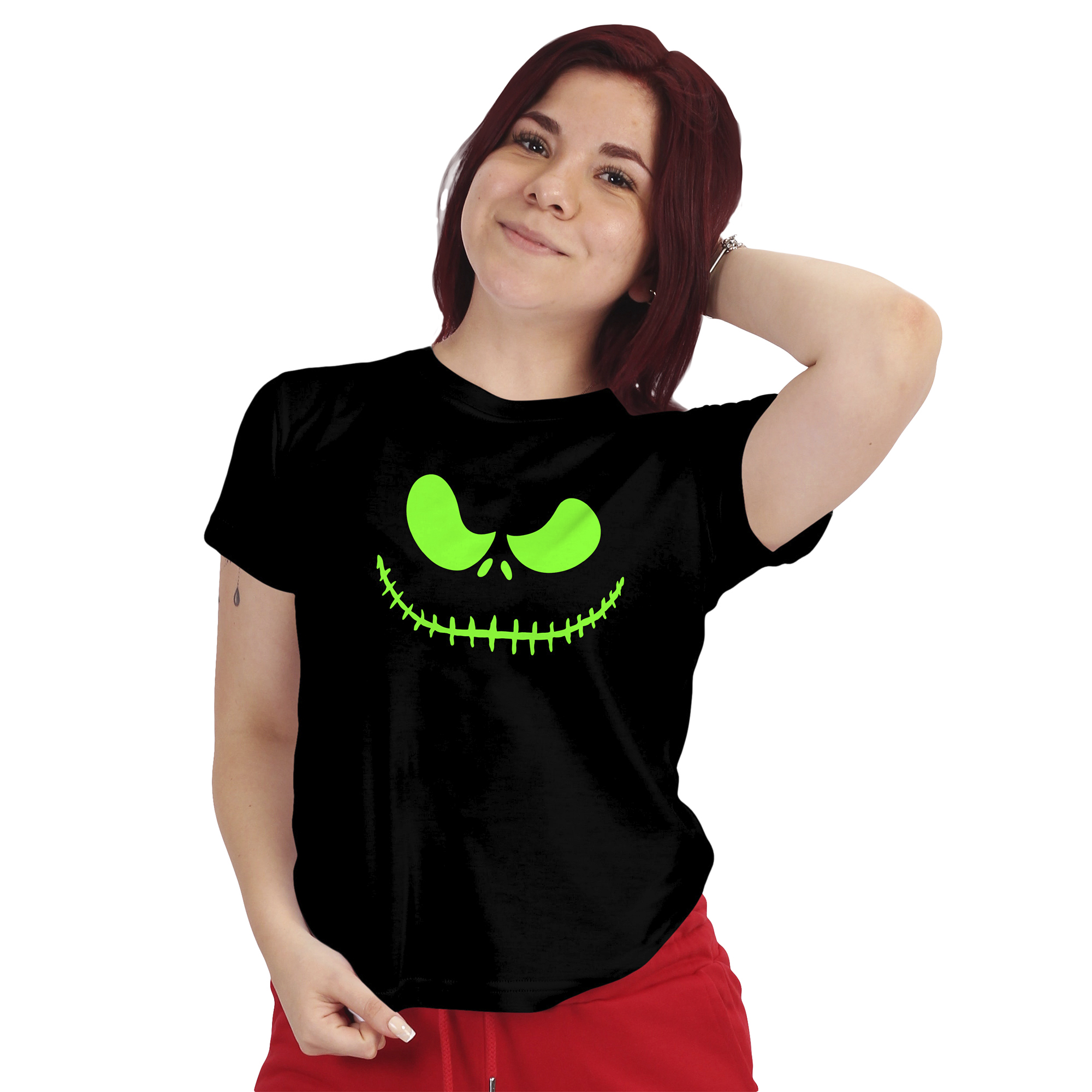 POLERA MUJER HALLOWEEN JACK SKELLINGTON FOSFORESCENTE D13 - 2