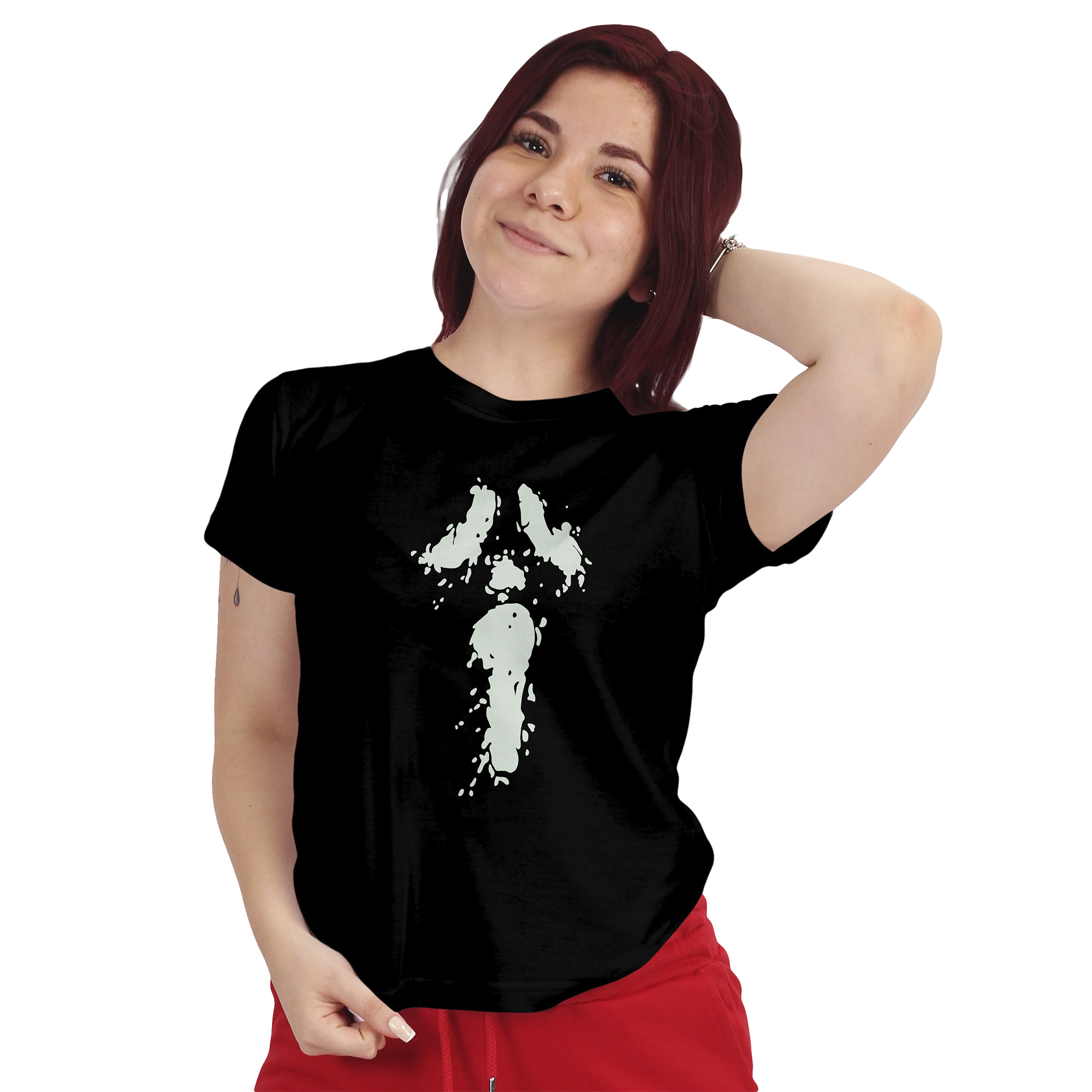 POLERA MUJER HALLOWEEN SCREAM FOSFORESCENTE D15 - 1