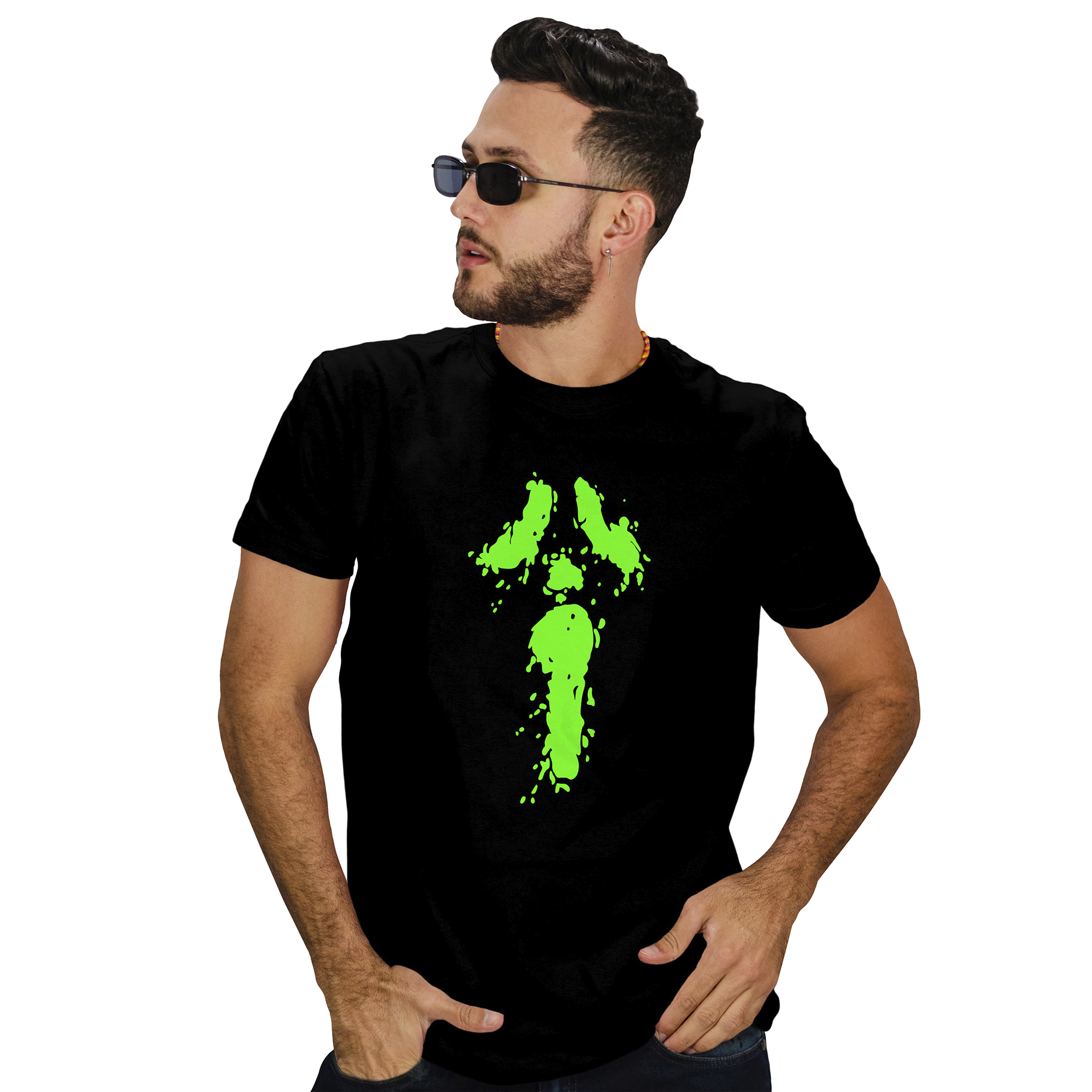 POLERA HOMBRE HALLOWEEN SCREAM FOSFORESCENTE D15 - 2