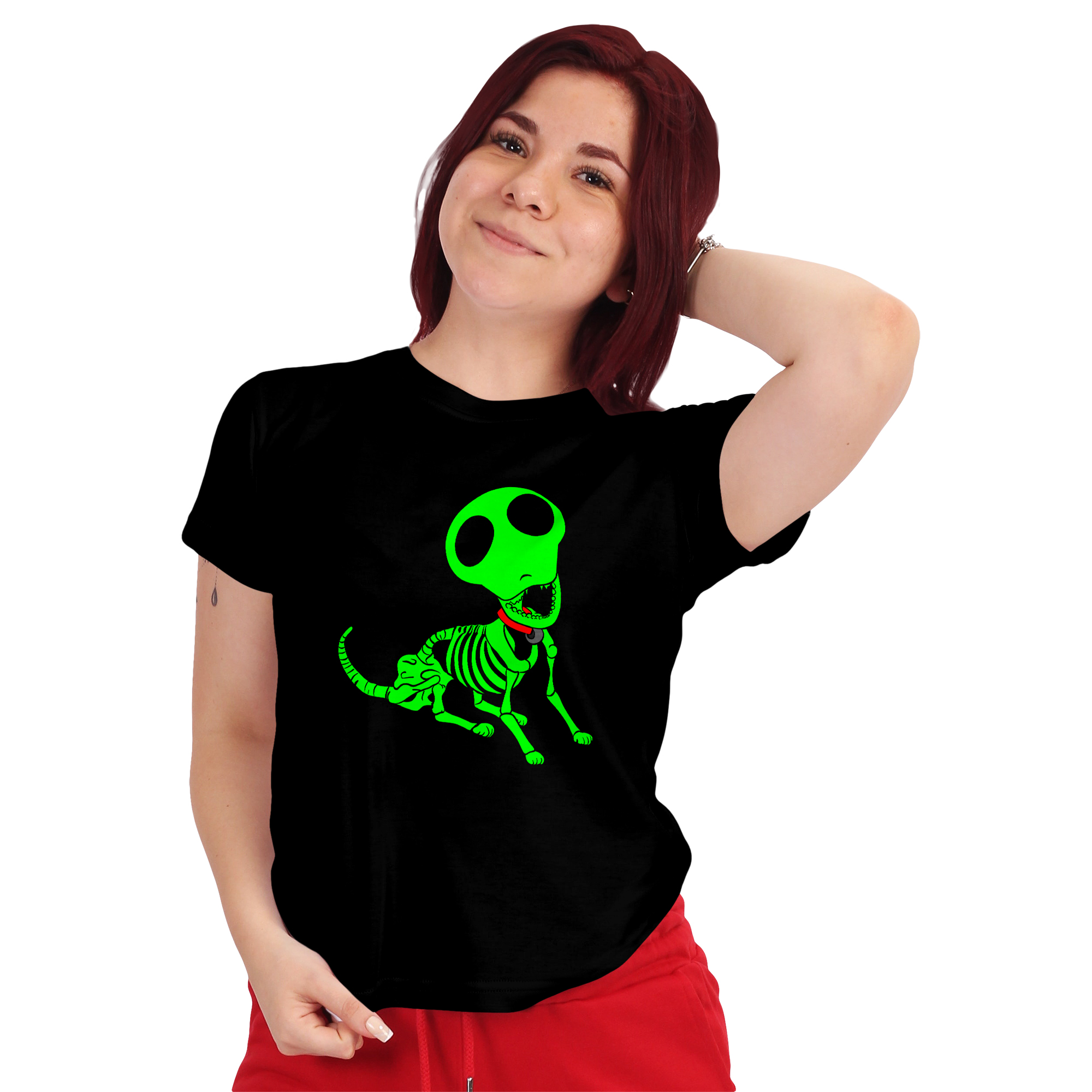POLERA MUJER HALLOWEEN SCRAPS DE THE CORPSE BRIDE FOSFORESCENTE D11 - 2