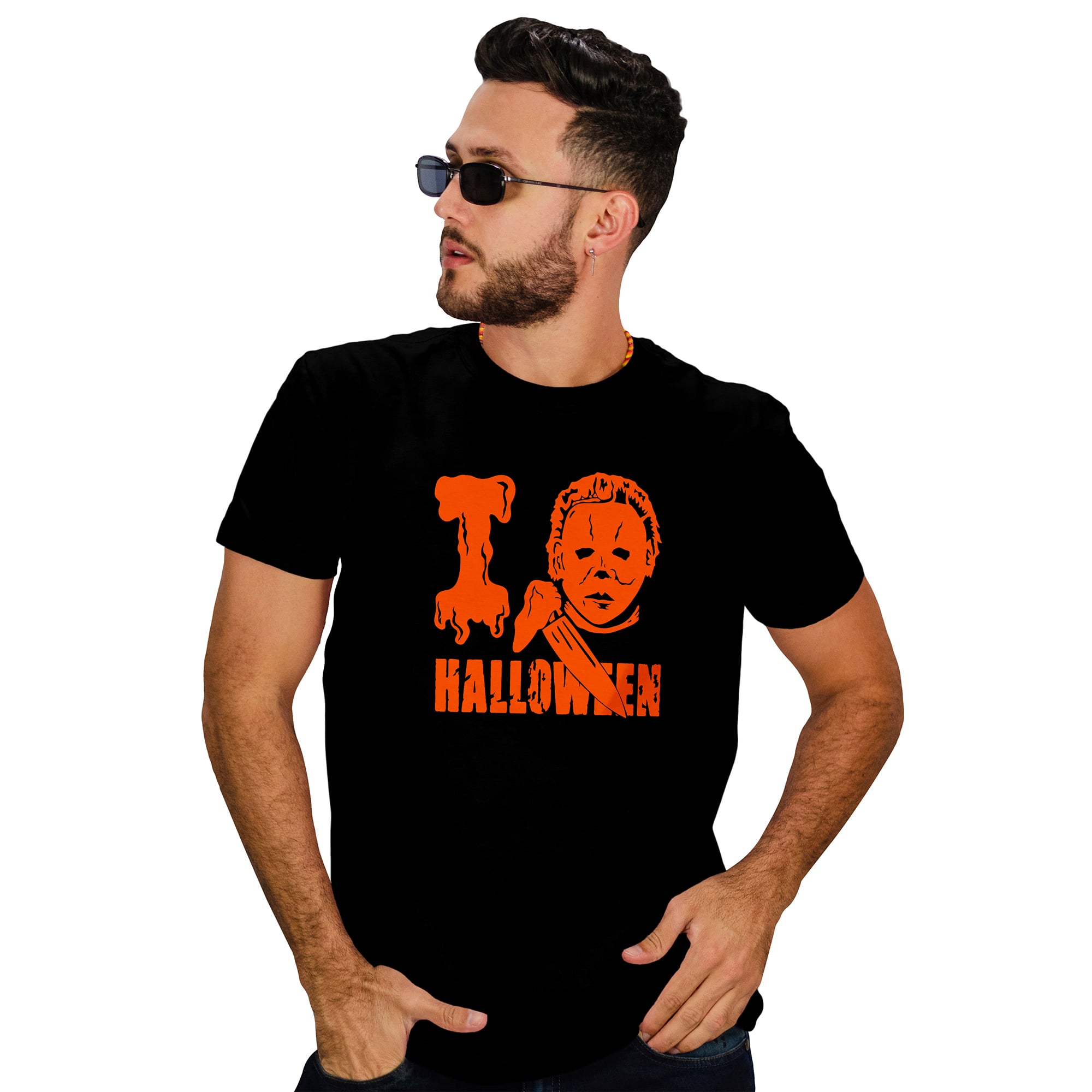 POLERA HOMBRE DISEÑO HALLOWEEN MYERS D7 - 1