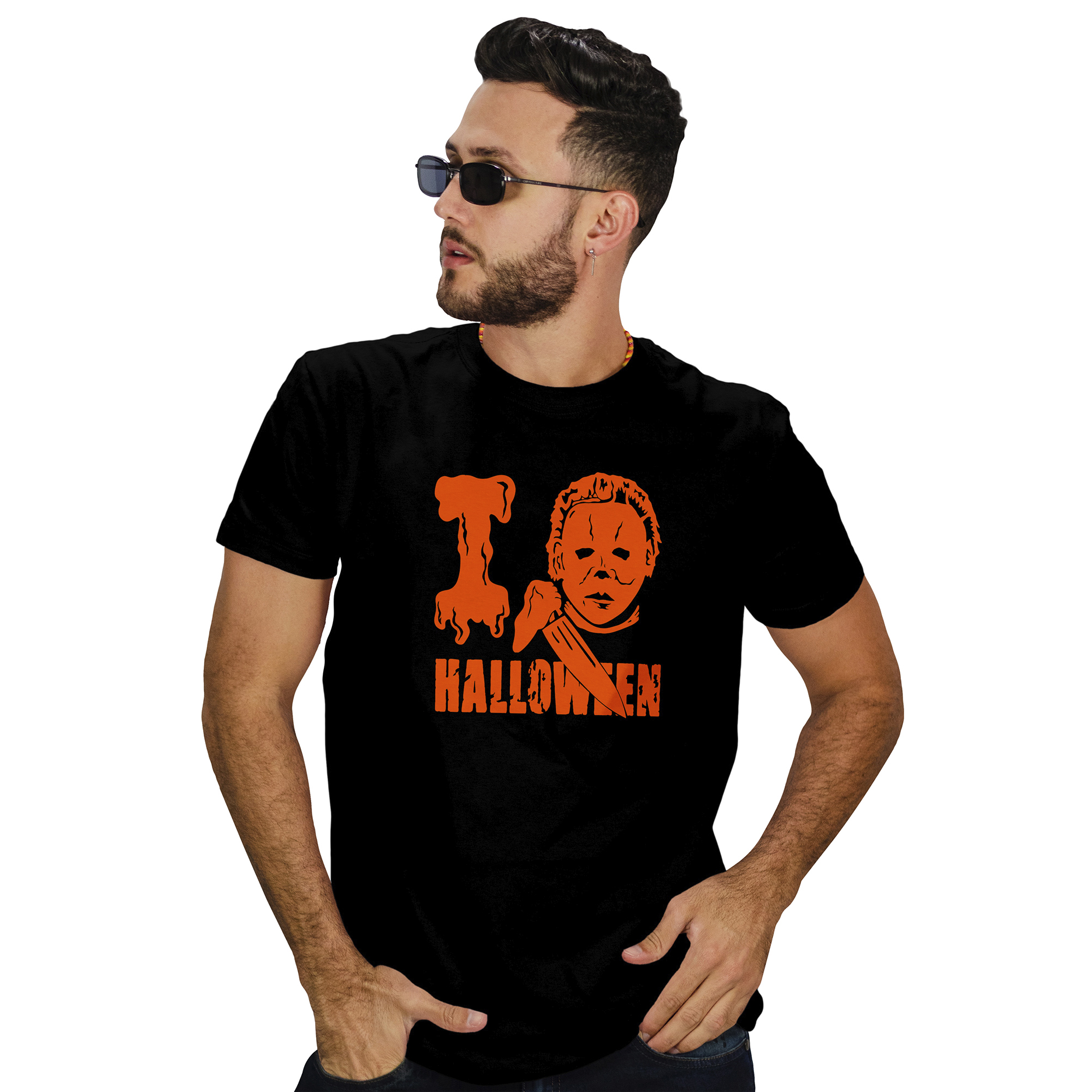 POLERA HOMBRE DISEÑO HALLOWEEN MYERS D7 - 1