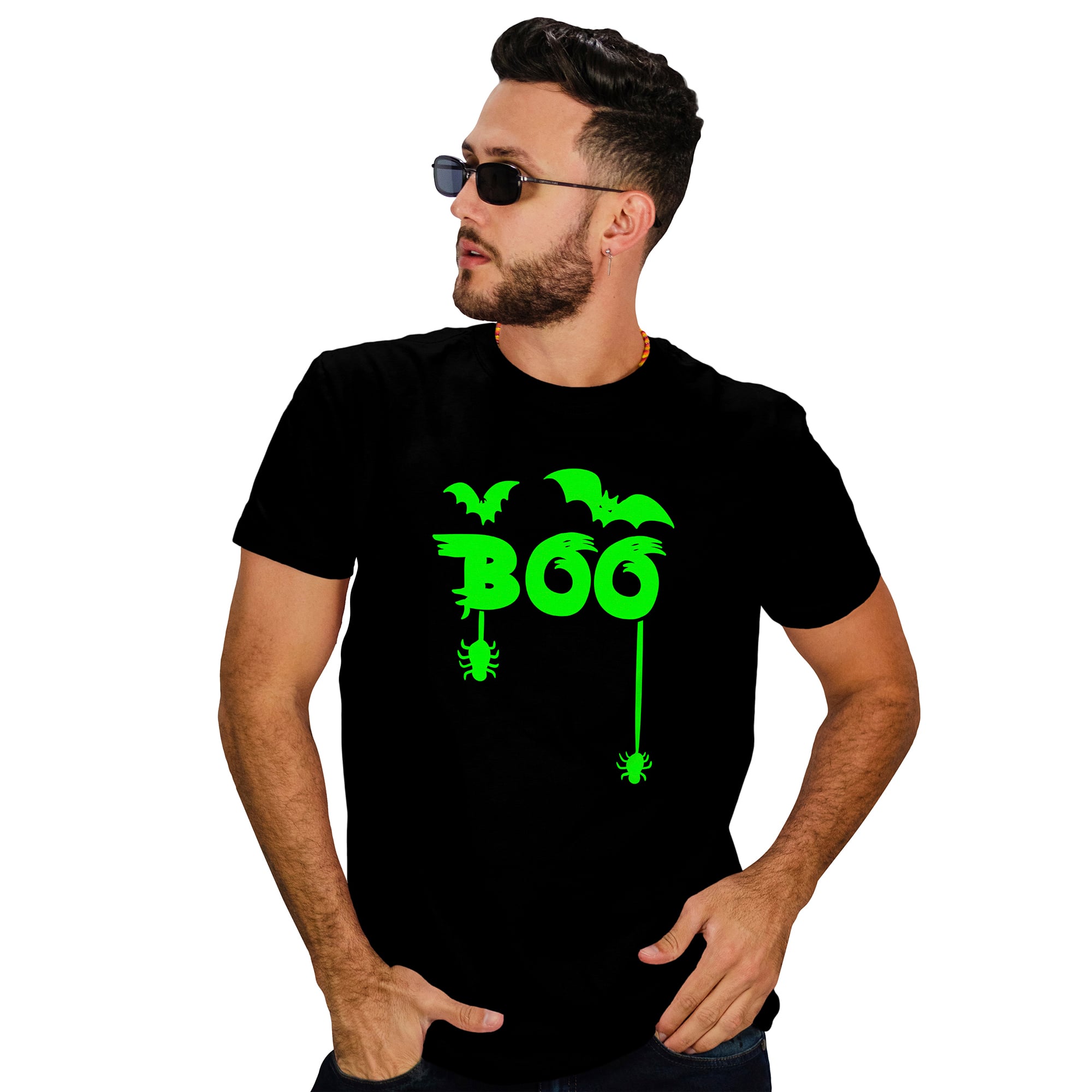POLERA HOMBRE HALLOWEEN FOSFORESCENTE D12 - 2