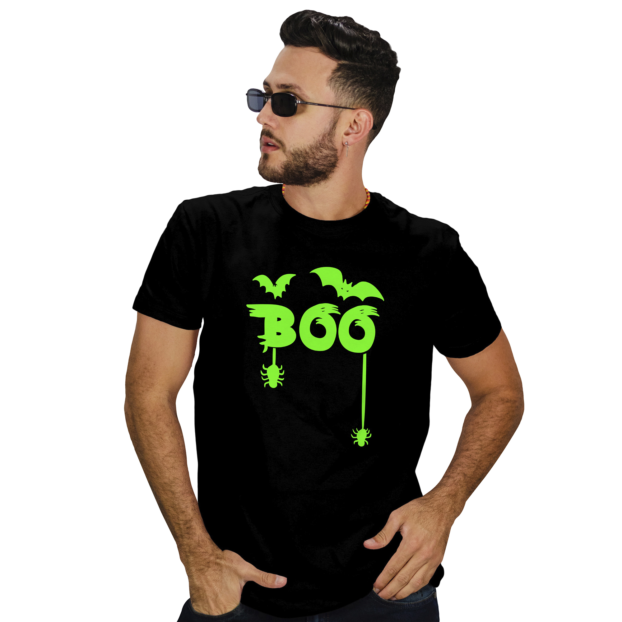 POLERA HOMBRE HALLOWEEN FOSFORESCENTE D12 - 2