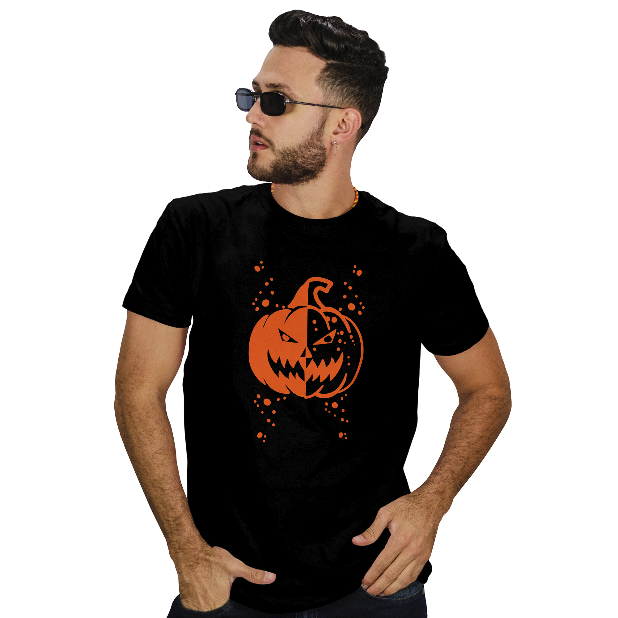 POLERA HOMBRE DISEÑO HALLOWEEN D4 - 1