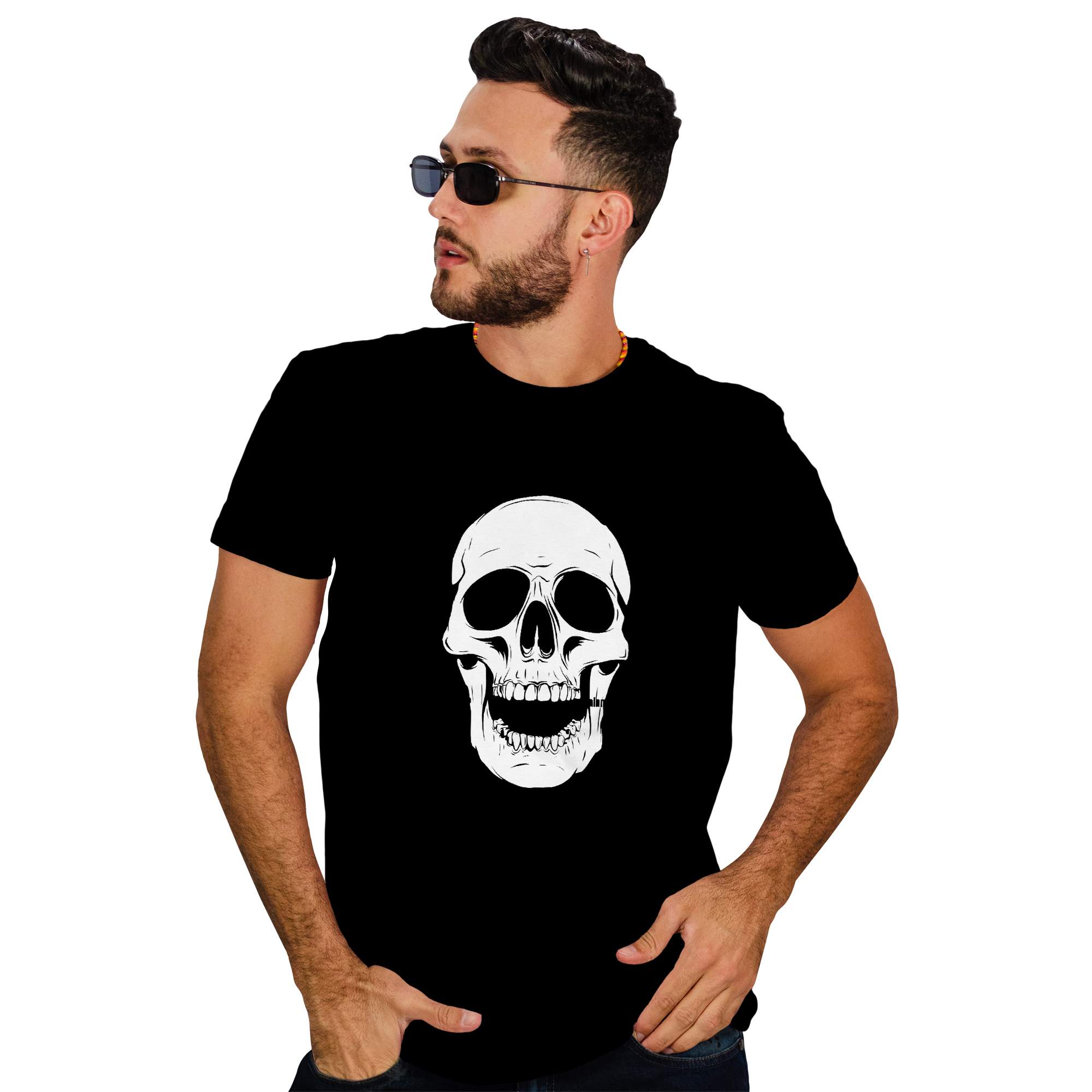 POLERA HOMBRE DISEÑO CALAVERA SKULL D1 - 1