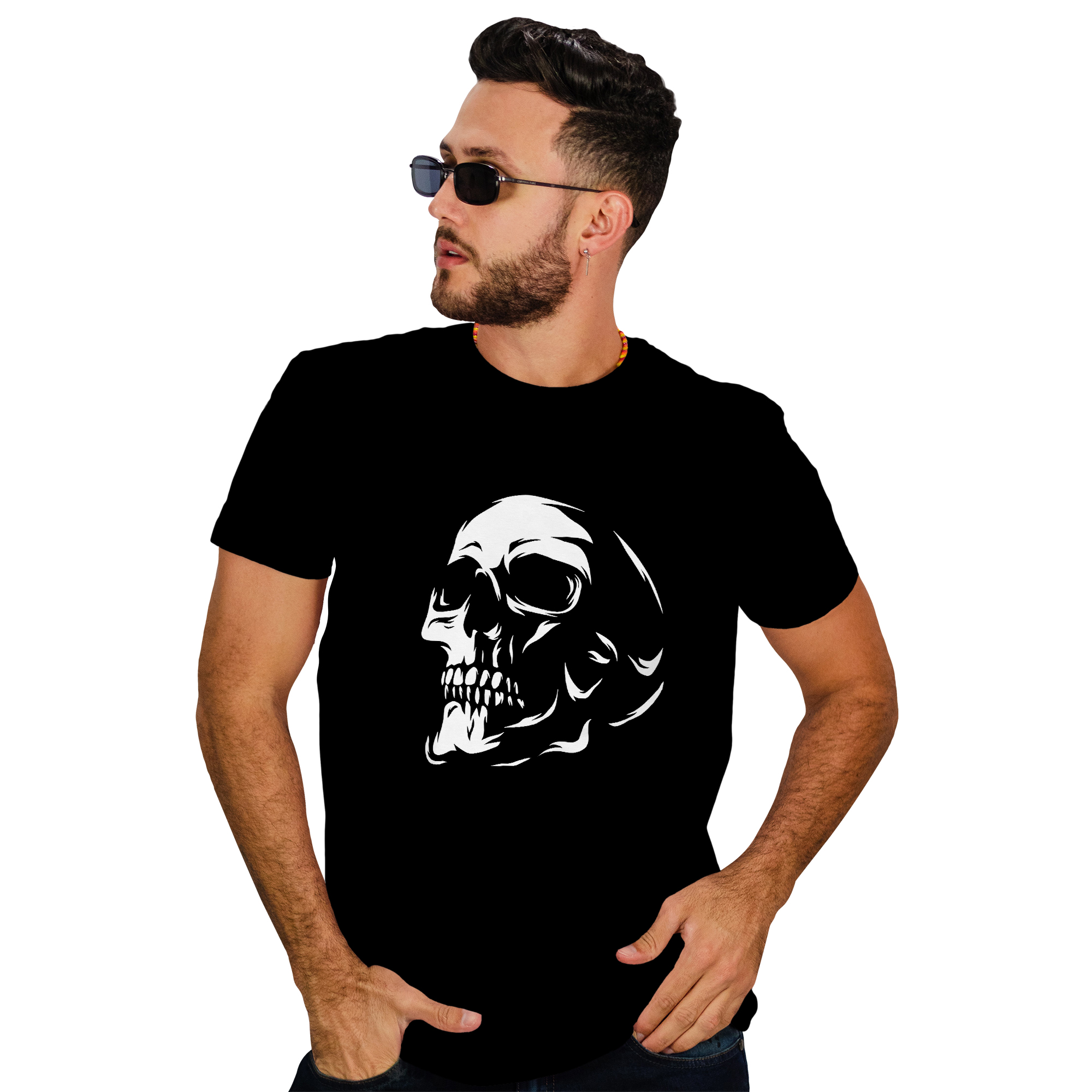 POLERA HOMBRE DISEÑO CALAVERA SKULL D2 - 1
