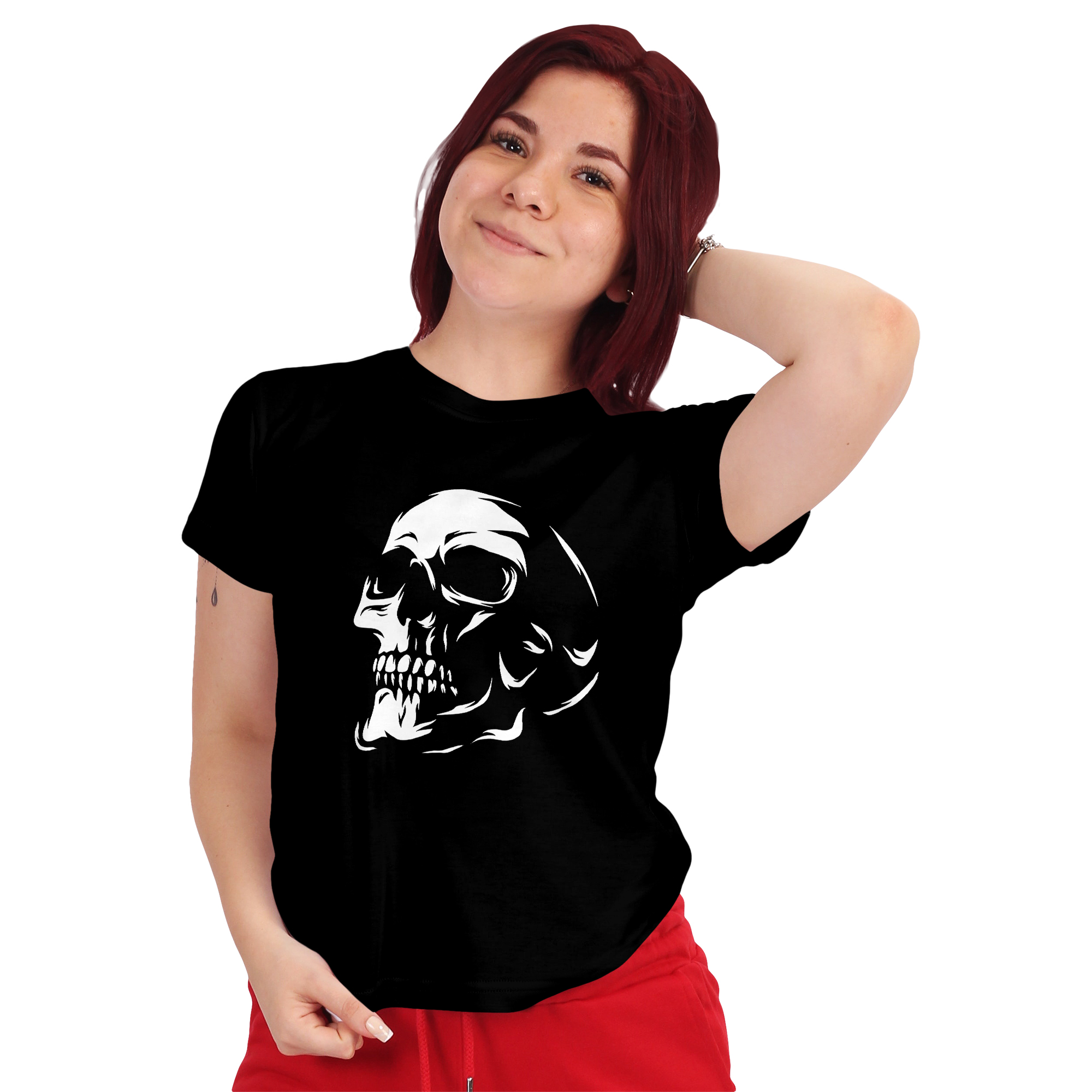POLERA MUJER DISEÑO CALAVERA SKULL D2 - 1