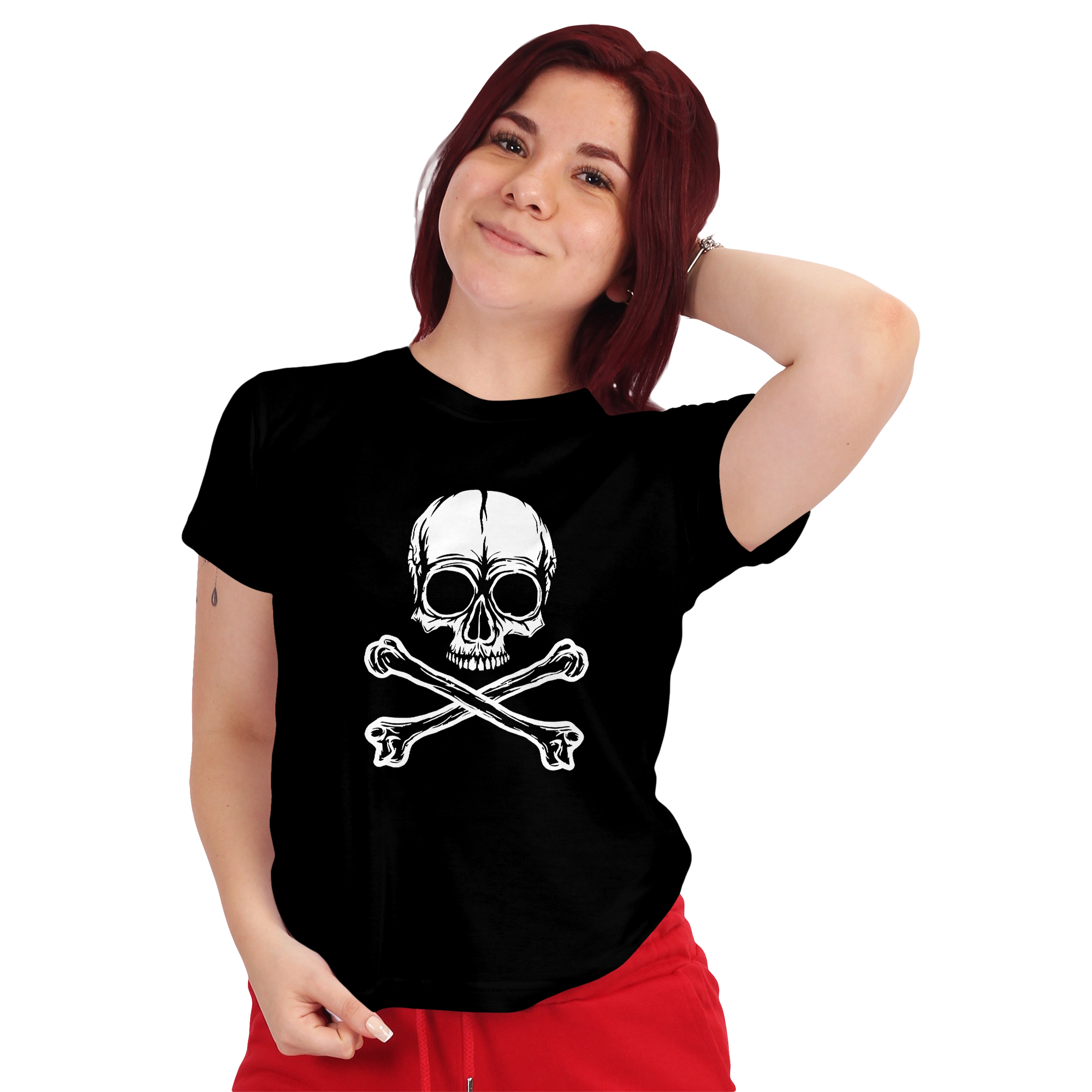 POLERA MUJER DISEÑO CALAVERA SKULL D3 - 1