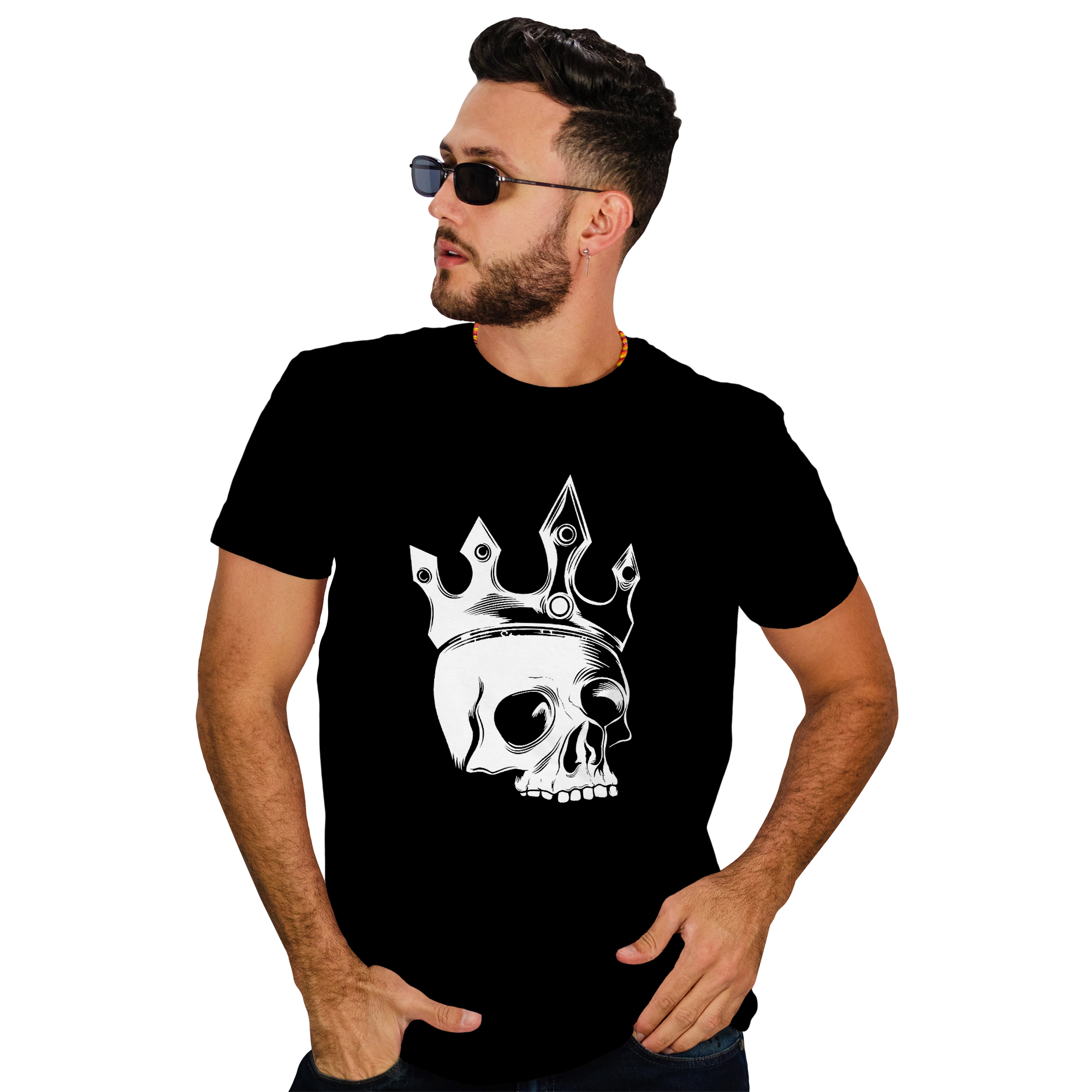 POLERA HOMBRE DISEÑO CALAVERA SKULL D8 - 1