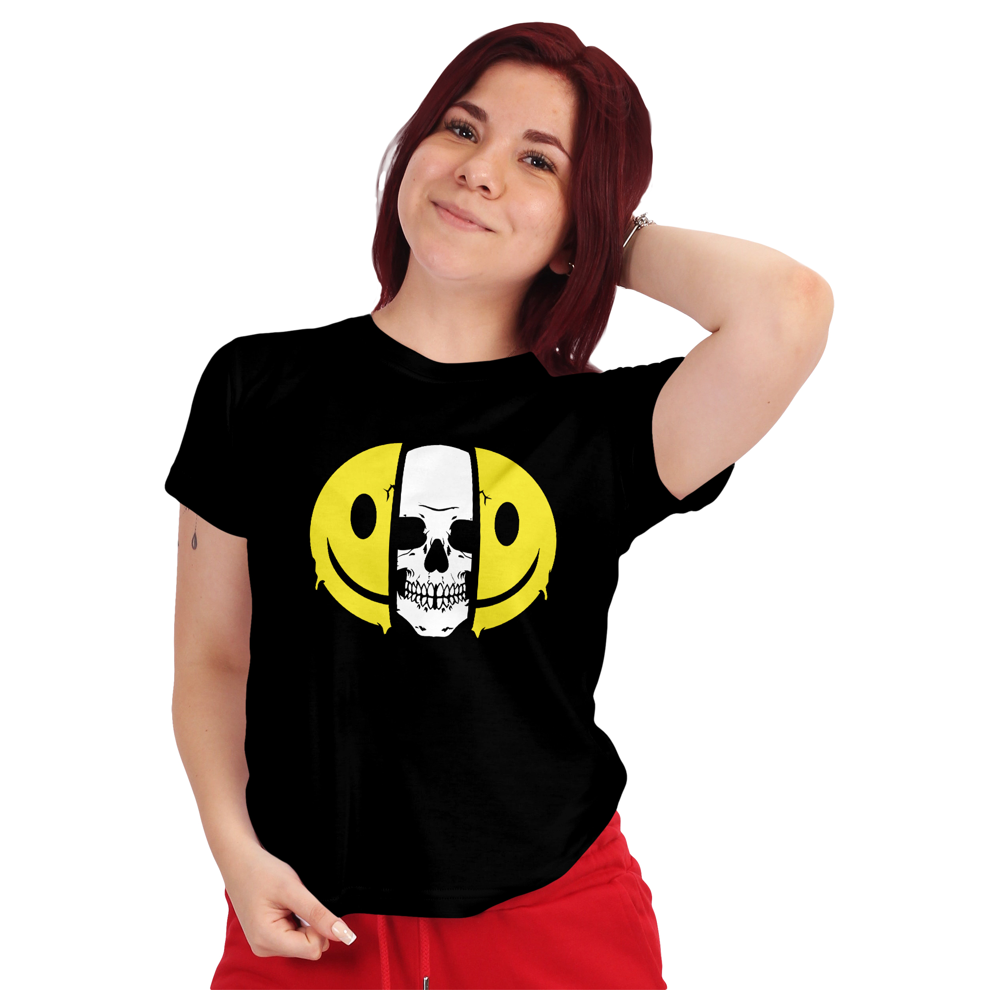 POLERA MUJER DISEÑO CALAVERA SKULL D4 - 1