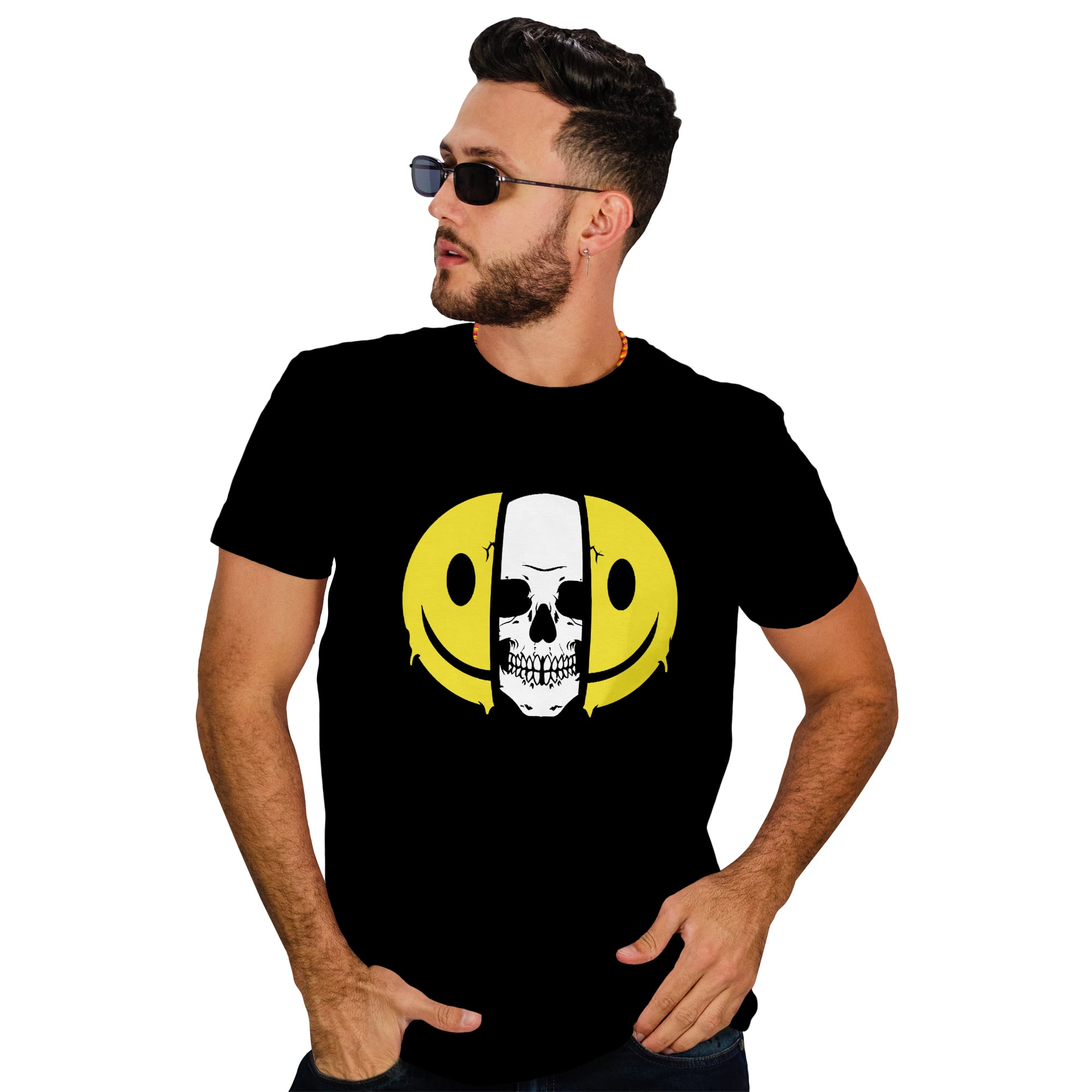POLERA HOMBRE DISEÑO CALAVERA SKULL D5 - 1