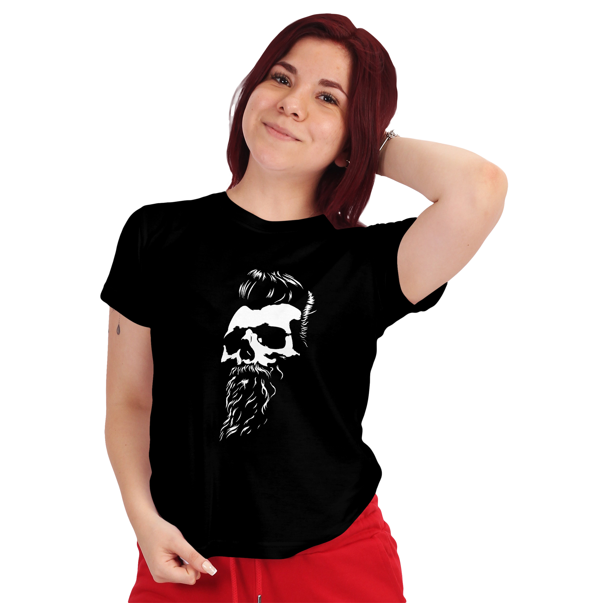 POLERA MUJER DISEÑO CALAVERA SKULL D5 - 1