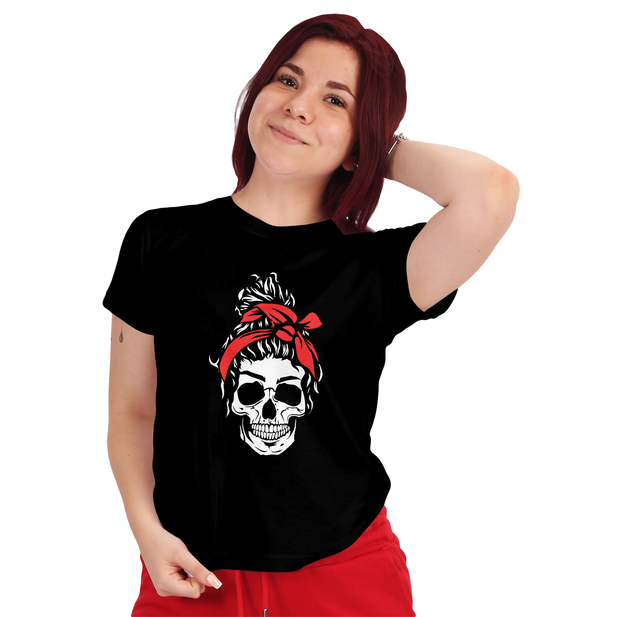 POLERA MUJER DISEÑO CALAVERA SKULL D9 - 1