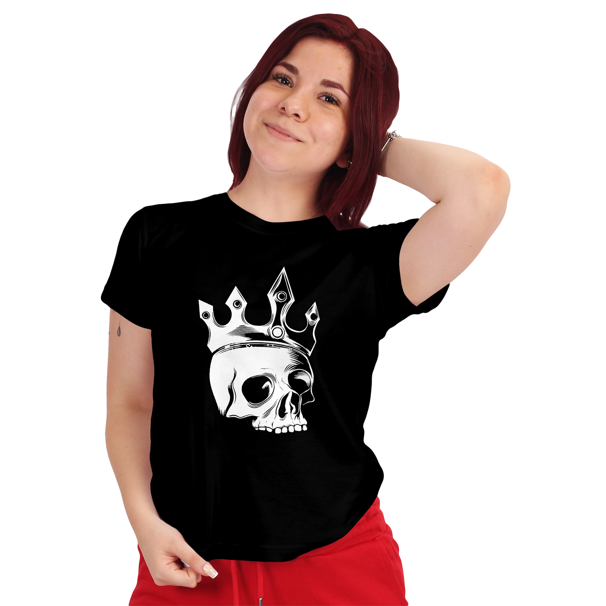 POLERA MUJER DISEÑO CALAVERA SKULL D7 - 1