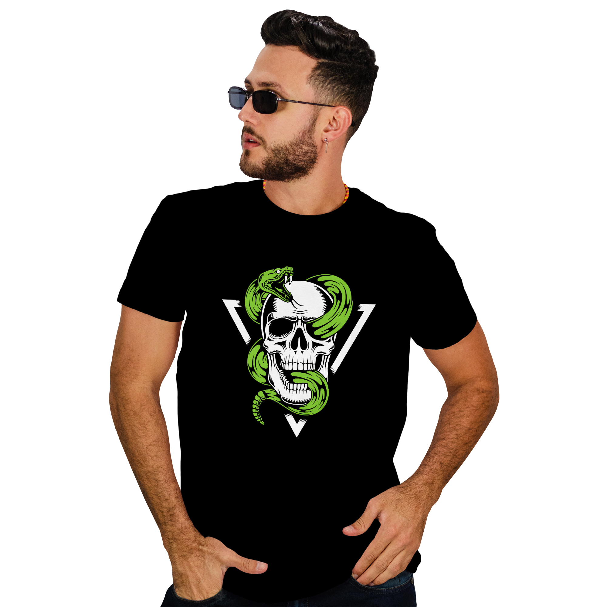 POLERA HOMBRE DISEÑO CALAVERA SKULL D9 - 1