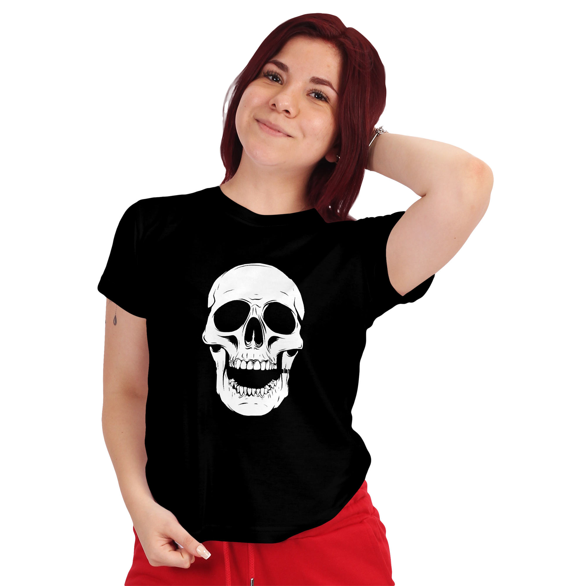 POLERA MUJER DISEÑO CALAVERA SKULL D1 - 1