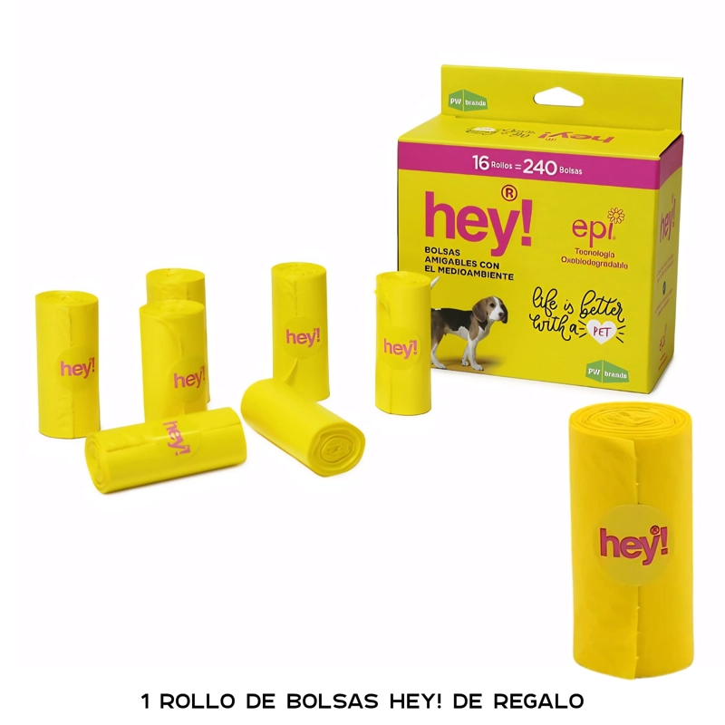 PACK BOLSAS HEY! DESECHOS MASCOTAS (16+1 DE REGALO) - 2