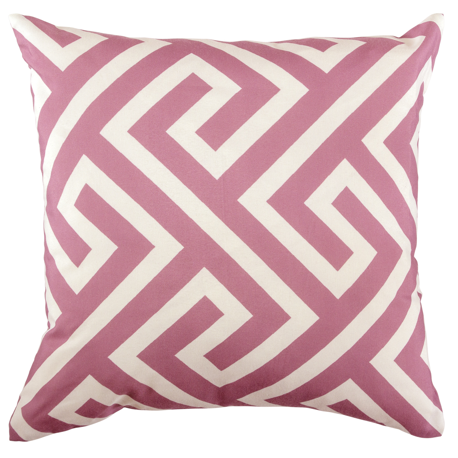 COJÍN SUEÑO BLANCO MAS FUNDA DECORATIVA GEOMETRICO 45 X 45 CM PALO ROSA - 1