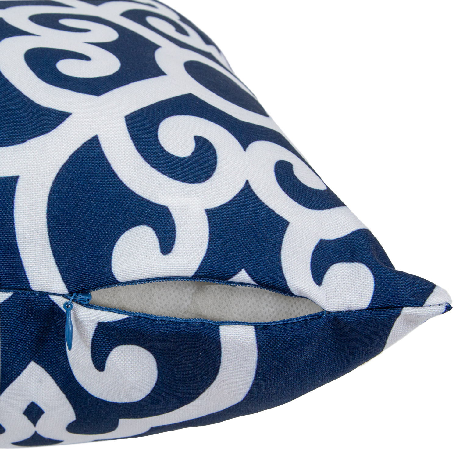 COJÍN SUEÑO BLANCO MAS FUNDA DECORATIVA PALAIS 45 X 45 CM AZUL - 2