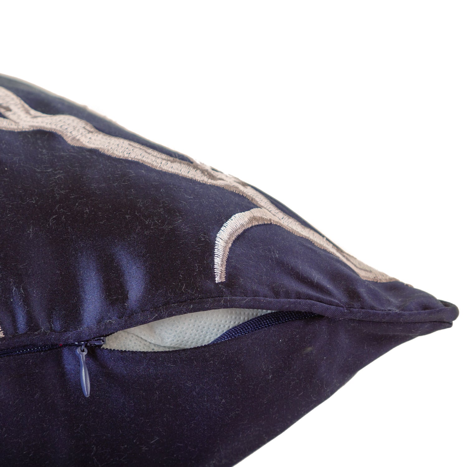 COJÍN SUEÑO BLANCO MAS FUNDA DECORATIVA VERSALLES EN 45 X 45 CM AZUL - 2
