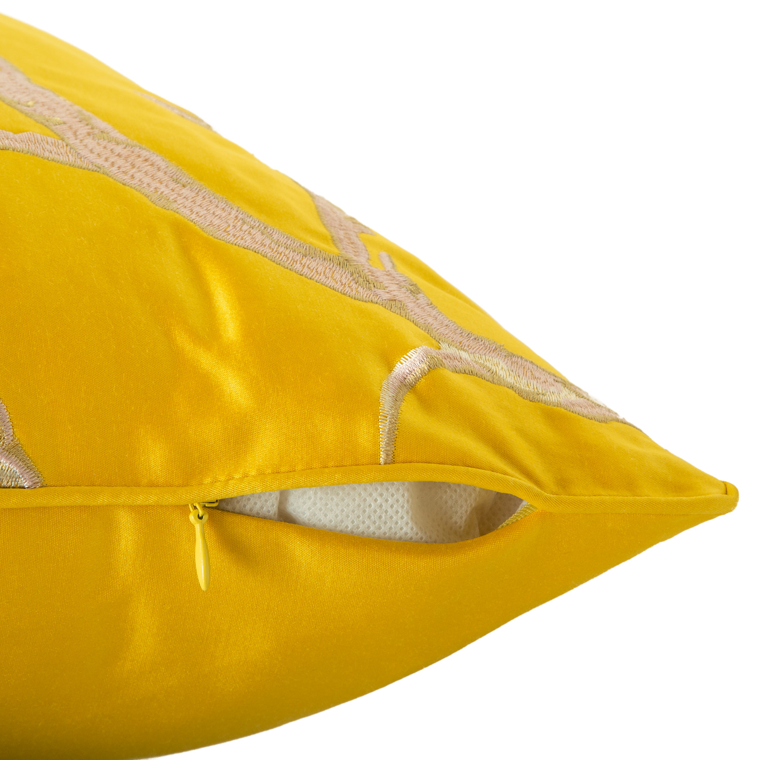 COJÍN SUEÑO BLANCO MAS FUNDA DECORATIVA VERSALLES EN 45 X 45 CM AMARILLO - 2