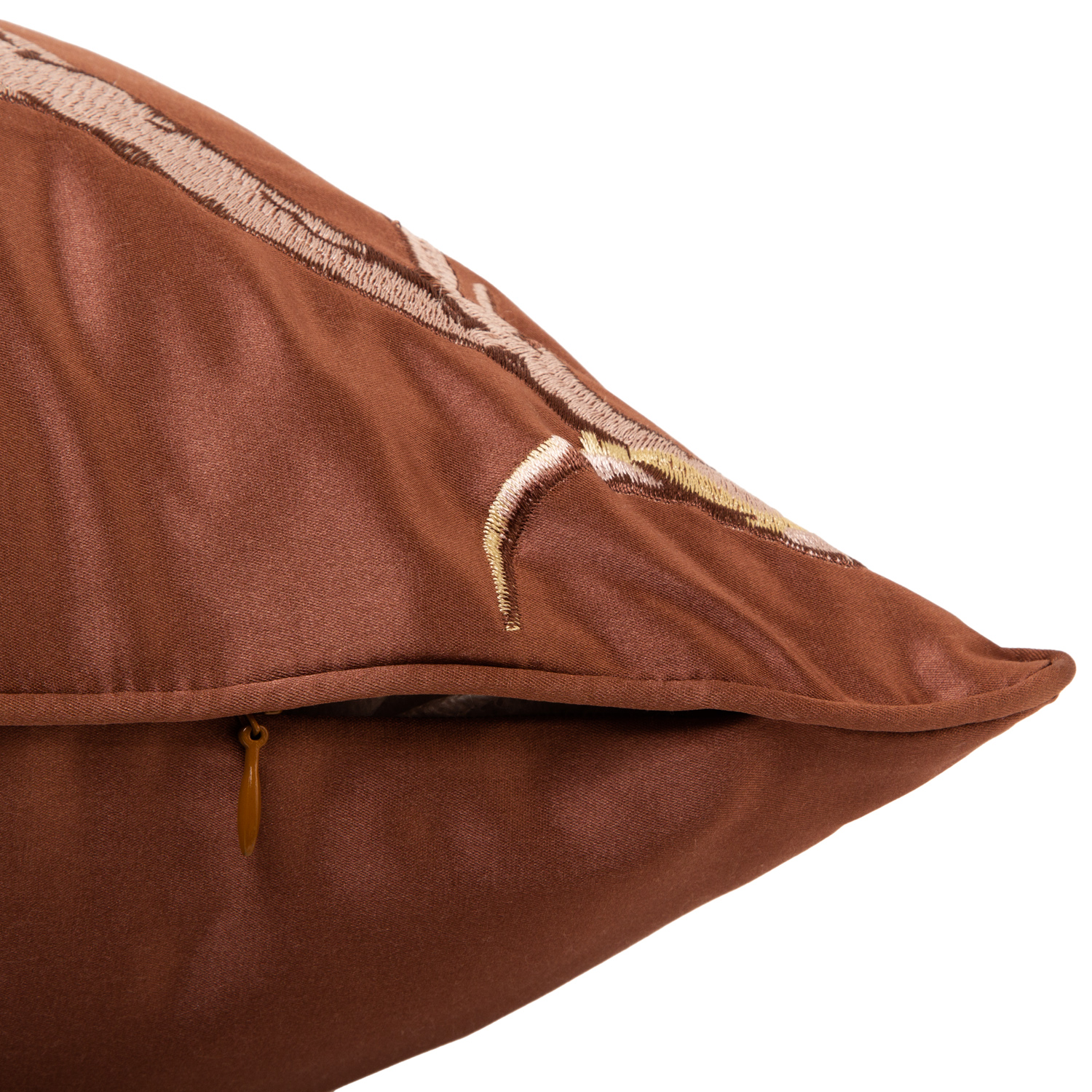 COJÍN SUEÑO BLANCO MAS FUNDA DECORATIVA VERSALLES 45 X 45 CM CAFÉ CLARO - 2