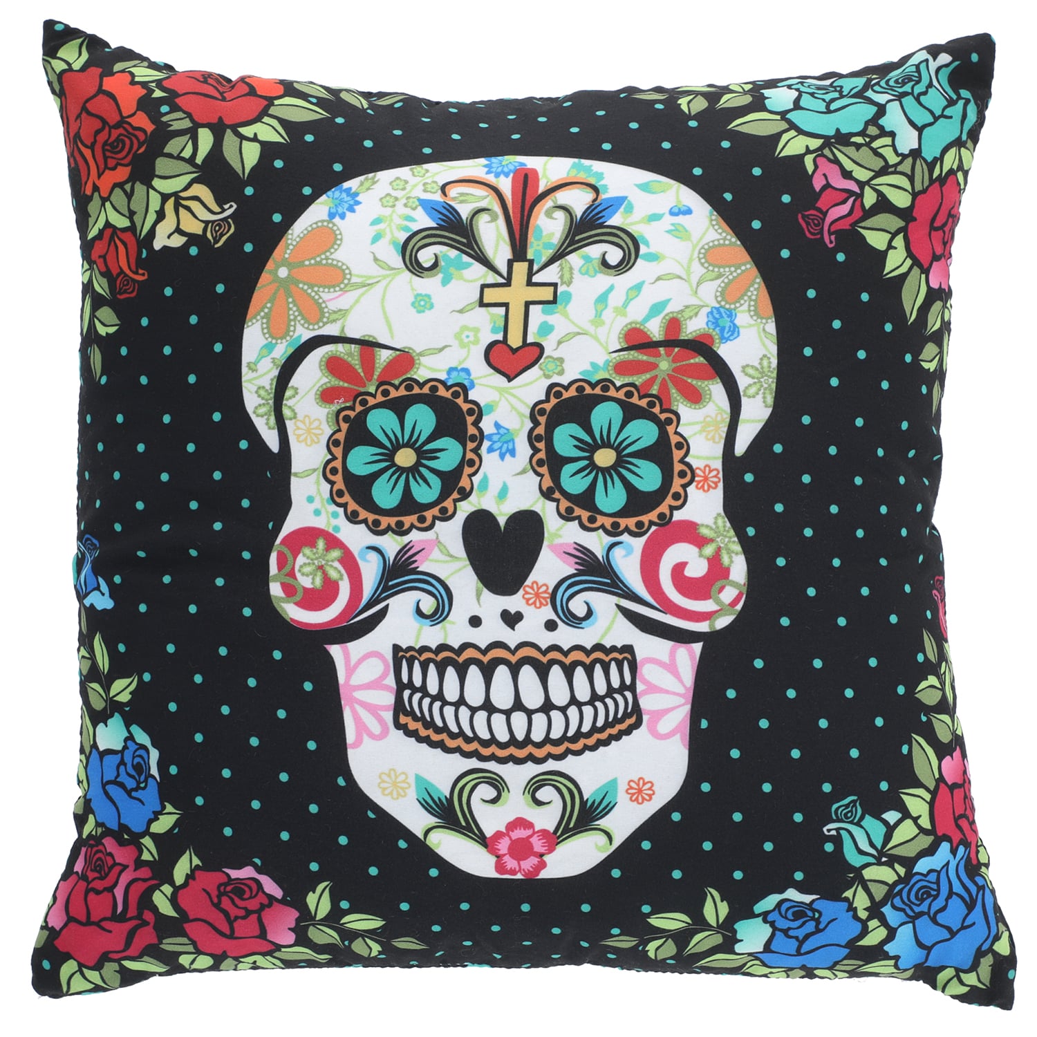 COJÍN SUEÑO BLANCO MAS FUNDA DECORATIVA SINGALE GUEY 45 X 45 CM NEGRO - 1