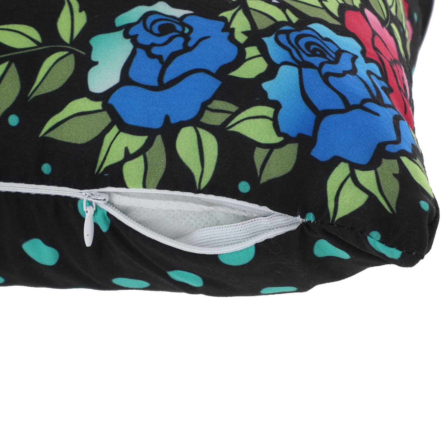 COJÍN SUEÑO BLANCO MAS FUNDA DECORATIVA SINGALE GUEY 45 X 45 CM NEGRO - 2