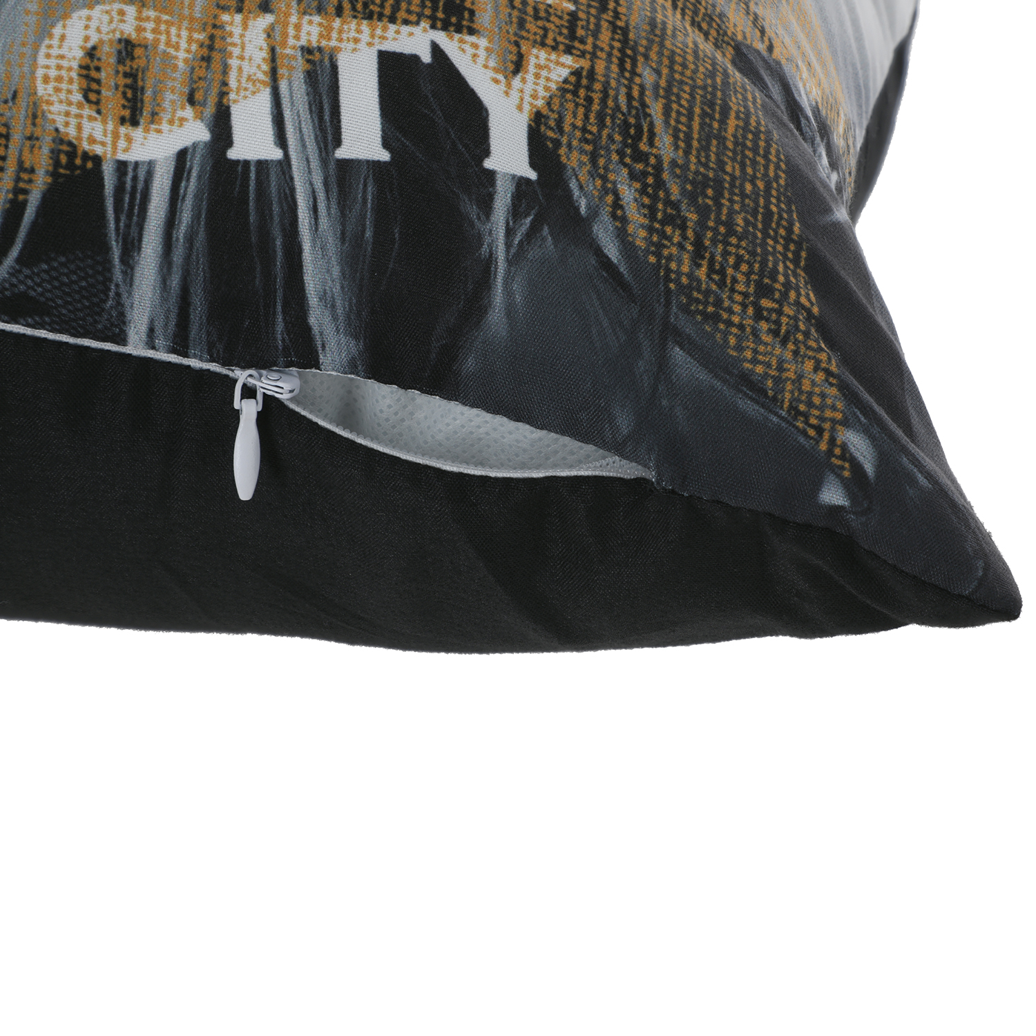 COJÍN SUEÑO BLANCO MAS FUNDA DECORATIVA NEW YORK II 45 X 45 CM NEGRO - 2