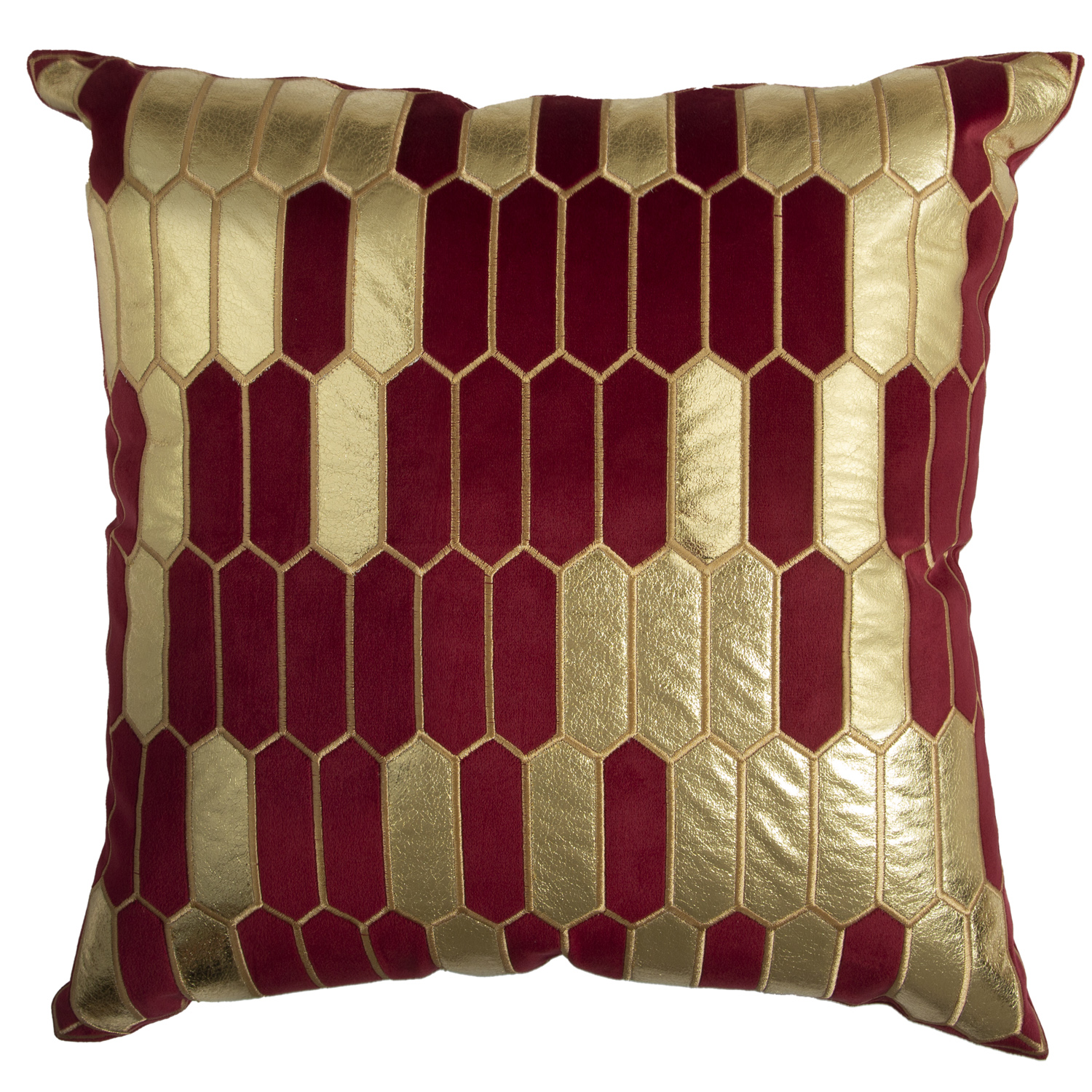 COJÍN SUEÑO BLANCO MAS FUNDA DECORATIVA CLEOPATRA I 45 X 45 CM ROJO - 1