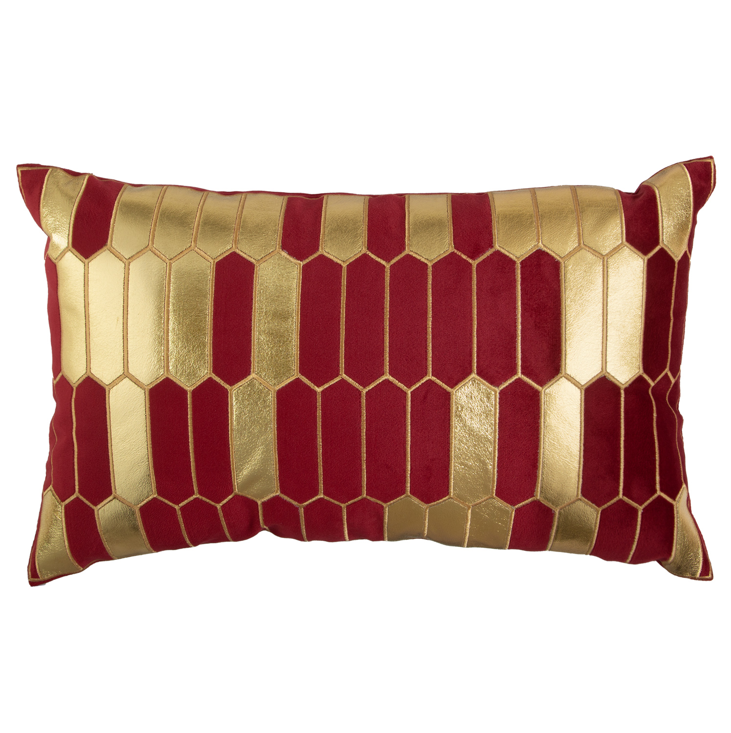 COJÍN SUEÑO BLANCO MAS FUNDA DECORATIVA CLEOPATRA II 50 X 30 CM ROJO - 1