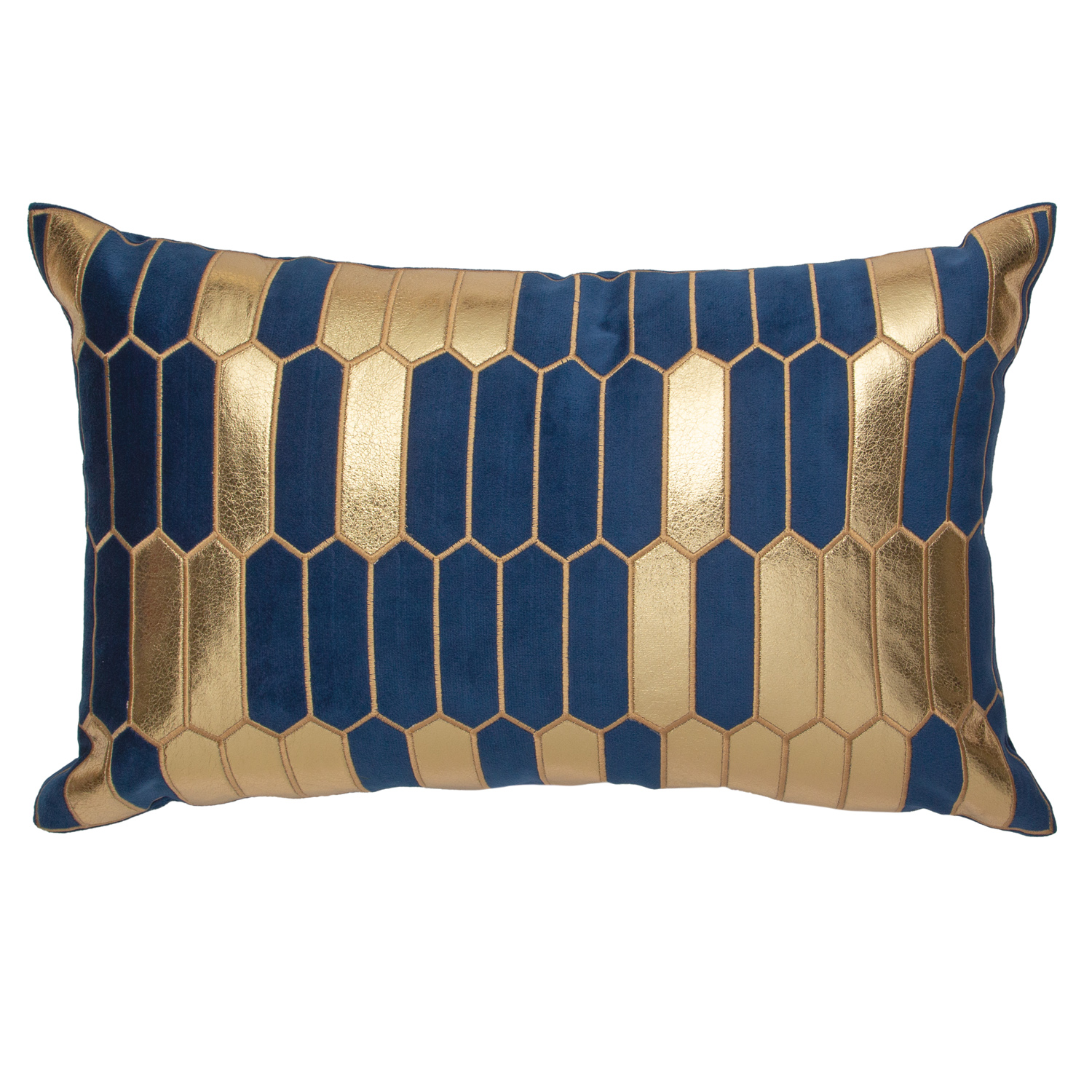 COJÍN SUEÑO BLANCO MAS FUNDA DECORATIVA RAMSES II 50 X 30 CM AZUL - 1