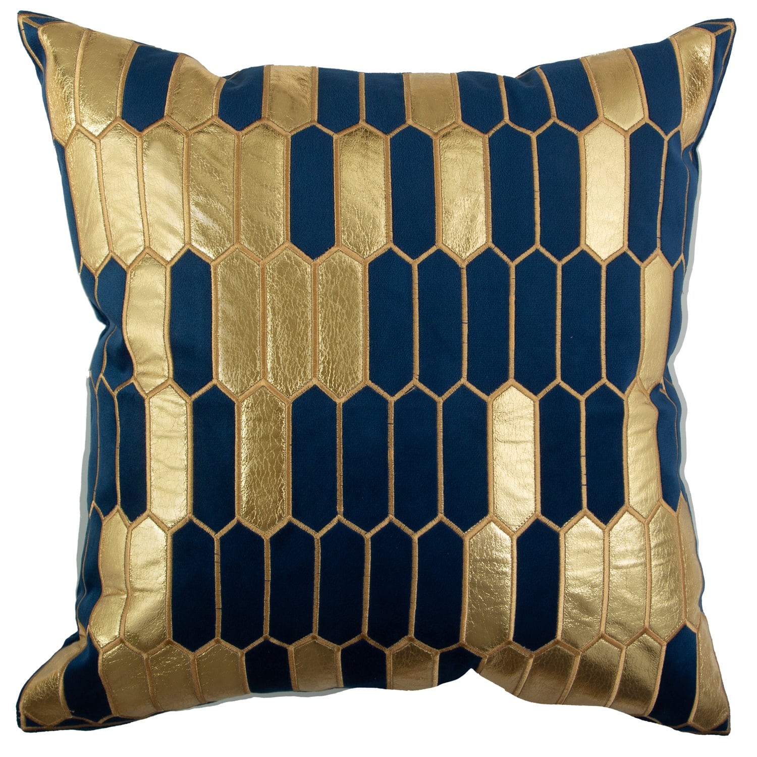 COJÍN SUEÑO BLANCO MAS FUNDA DECORATIVA RAMSES I 45 X 45 CM AZUL - 1