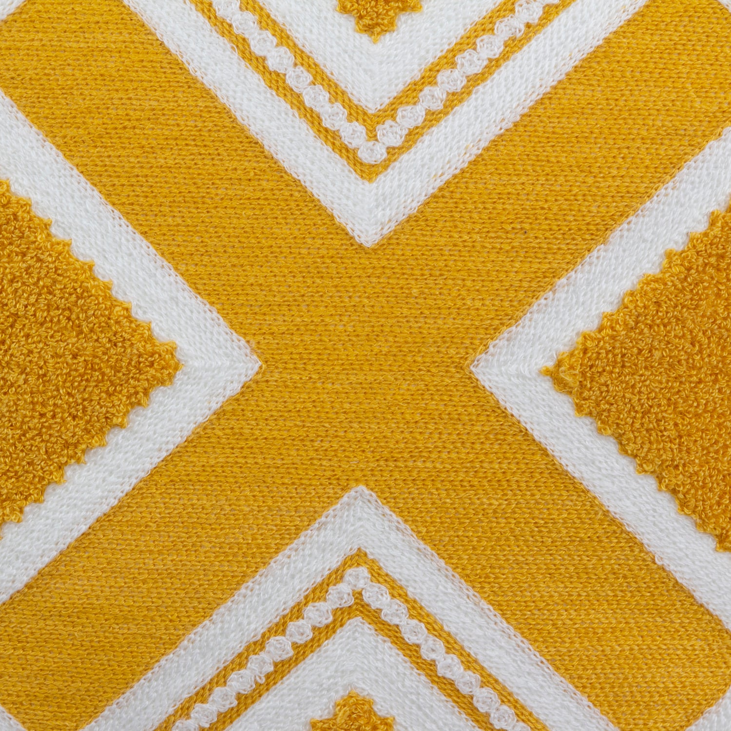COJÍN SUEÑO BLANCO MAS FUNDA DECORATIVA TEXTURA & PERLA 45 X 45 CM AMARILLO - 3