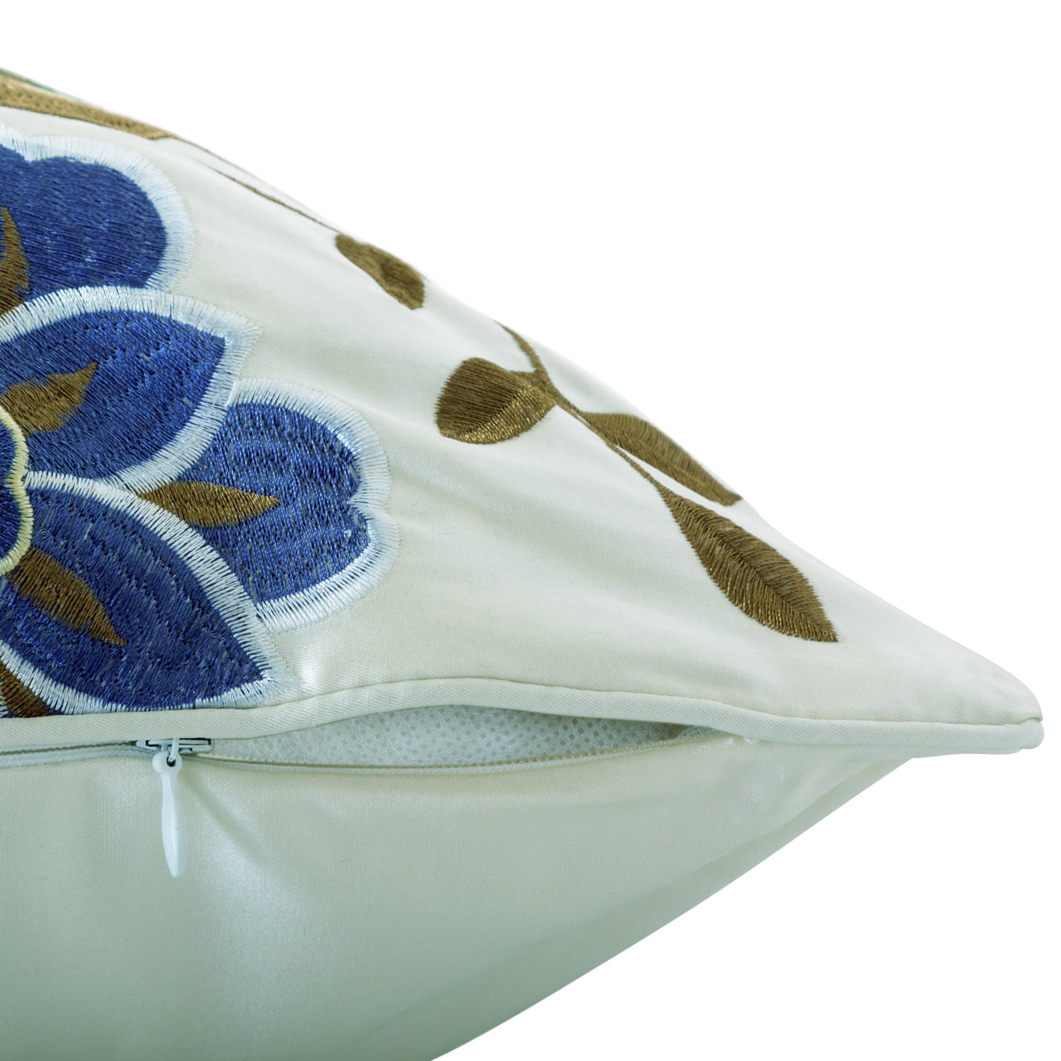 COJÍN SUEÑO BLANCO MAS FUNDA DECORATIVA VERSALLES EN CLARO 45 X 45 CM AZUL - 3